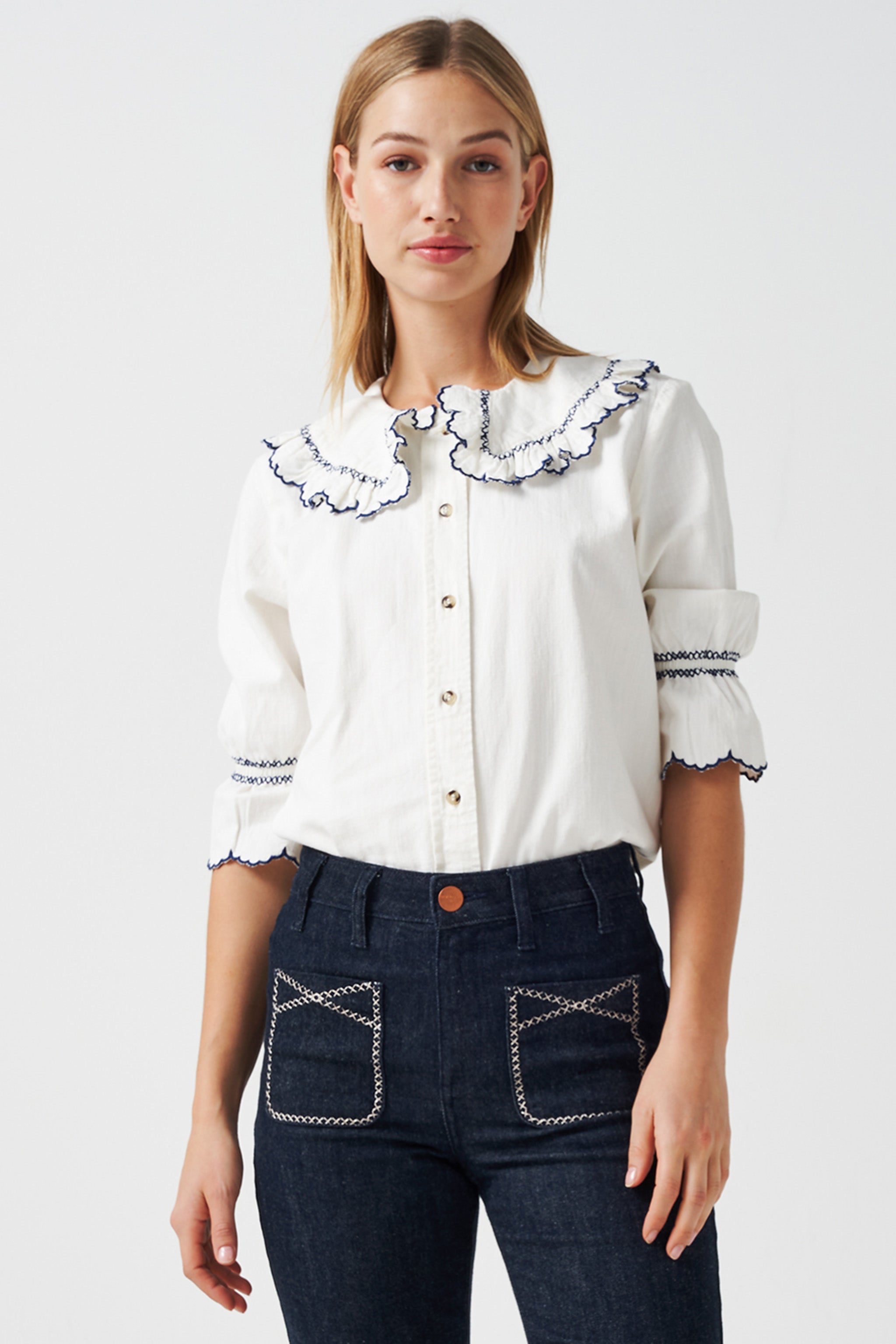 Daisy Blouse in Ecru
