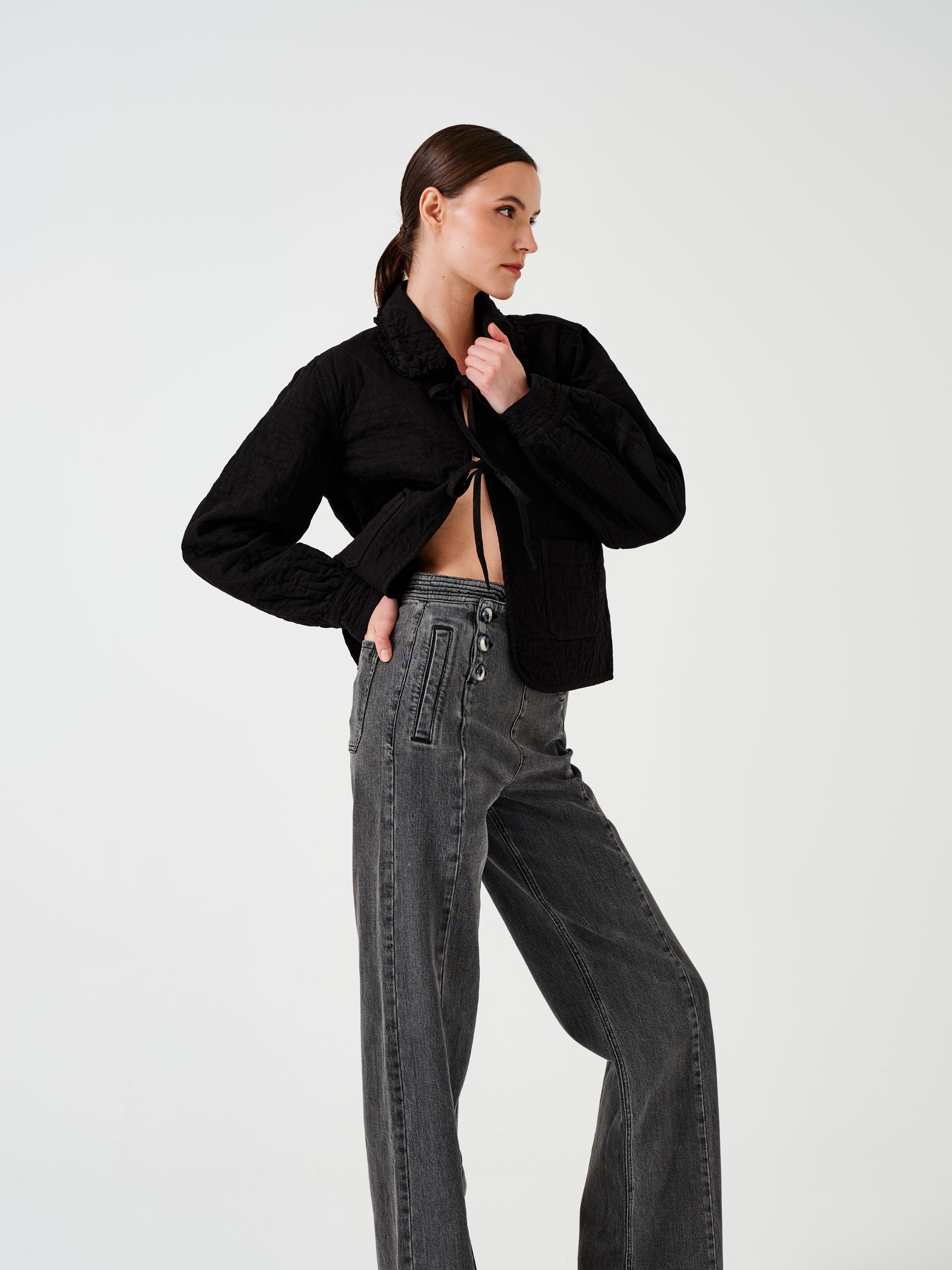 Heidi Jacket in Black - seventy + mochi