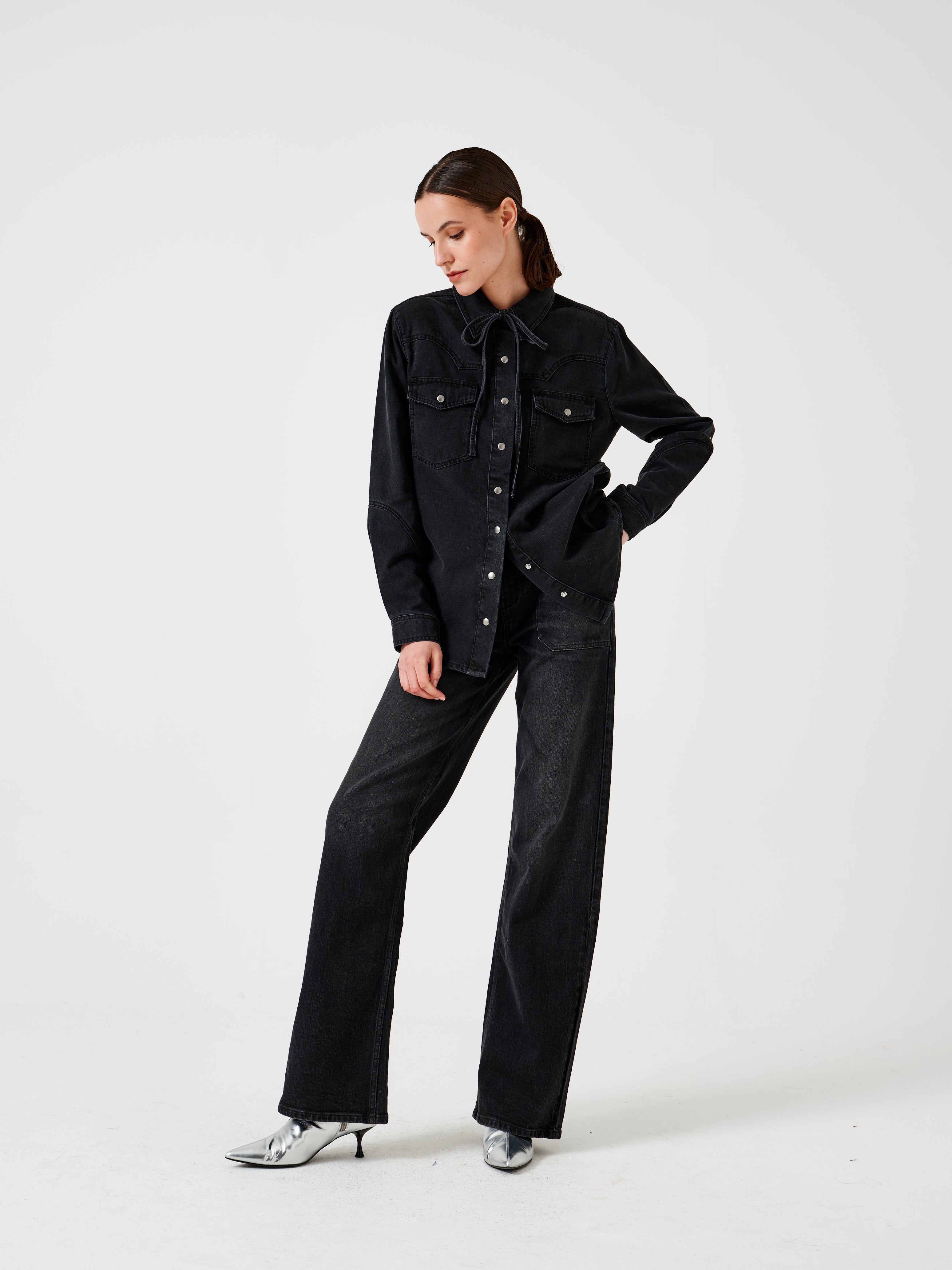 Mia Shirt in Vintage Black - seventy + mochi