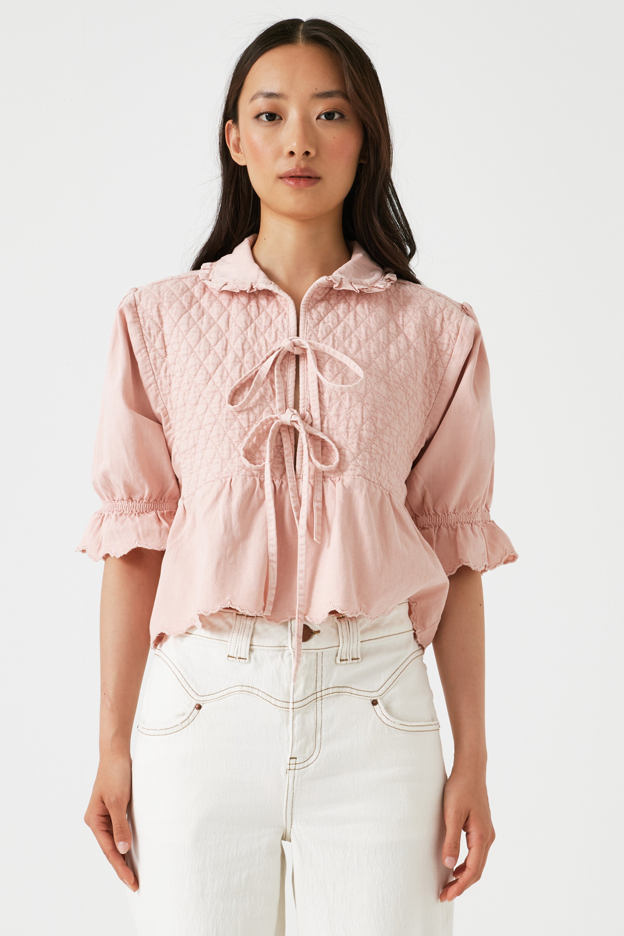 Heidi Blouse in Pink Dawn - seventy + mochi