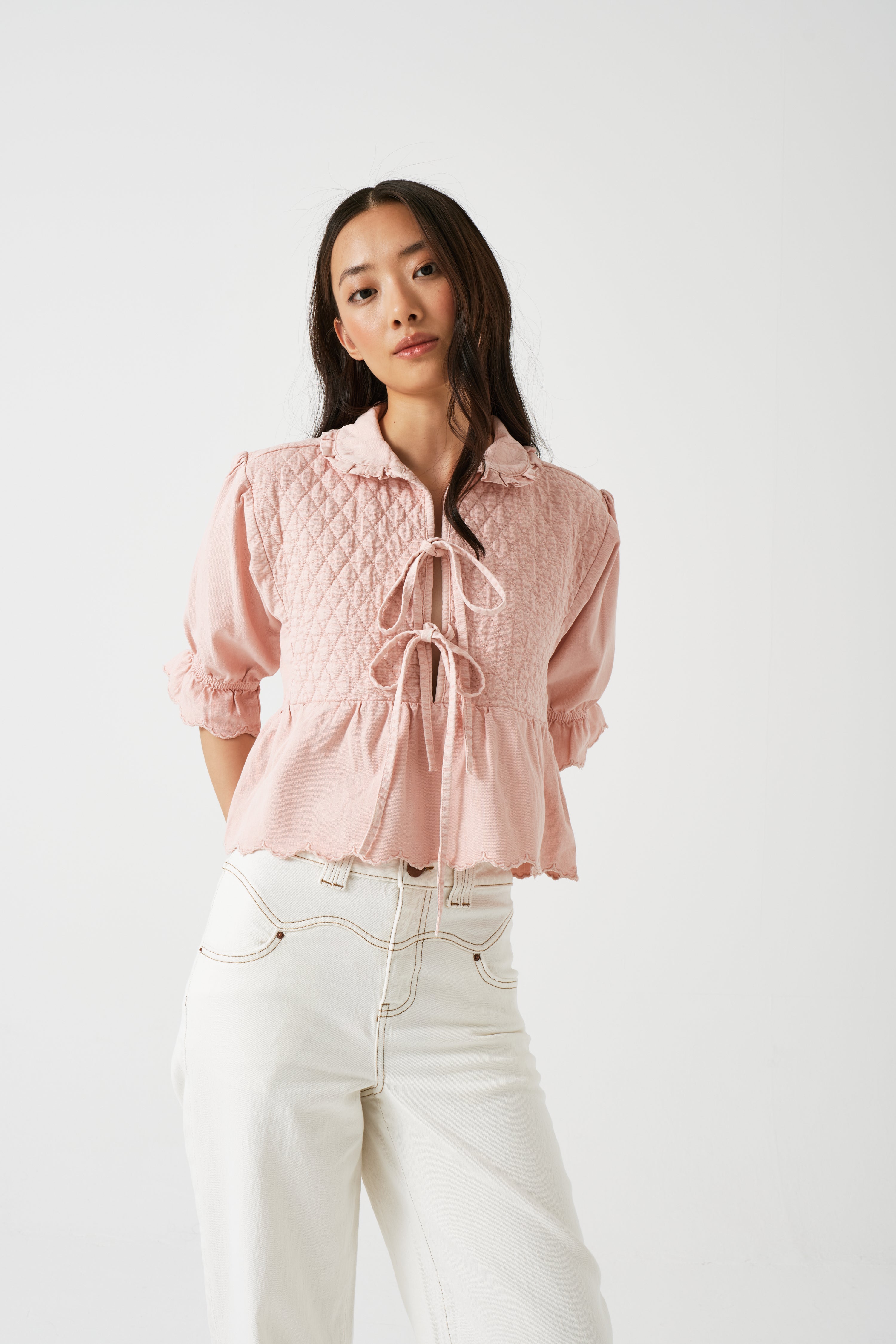 Heidi Blouse in Pink Dawn - seventy + mochi