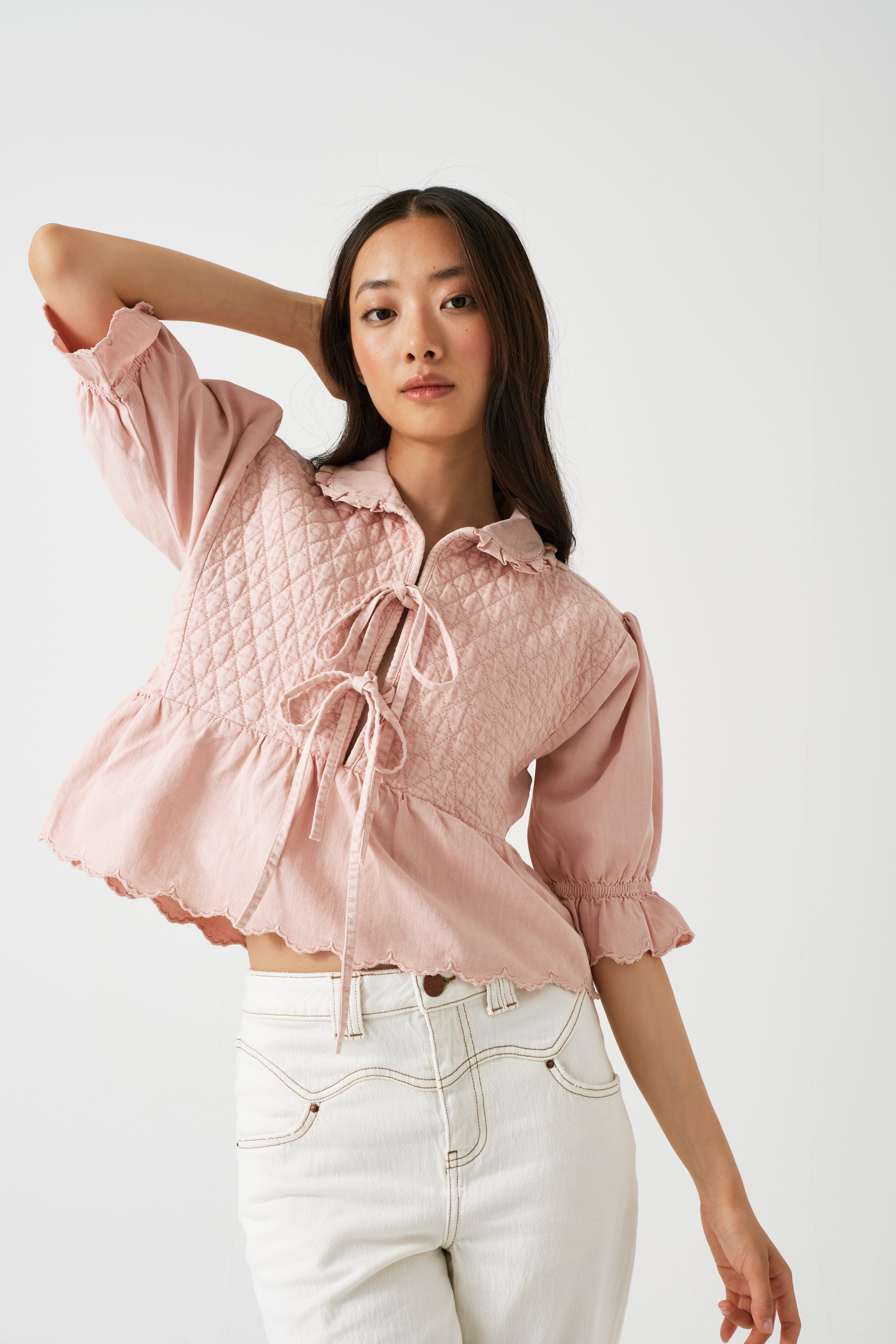 Heidi Blouse in Pink Dawn - seventy + mochi