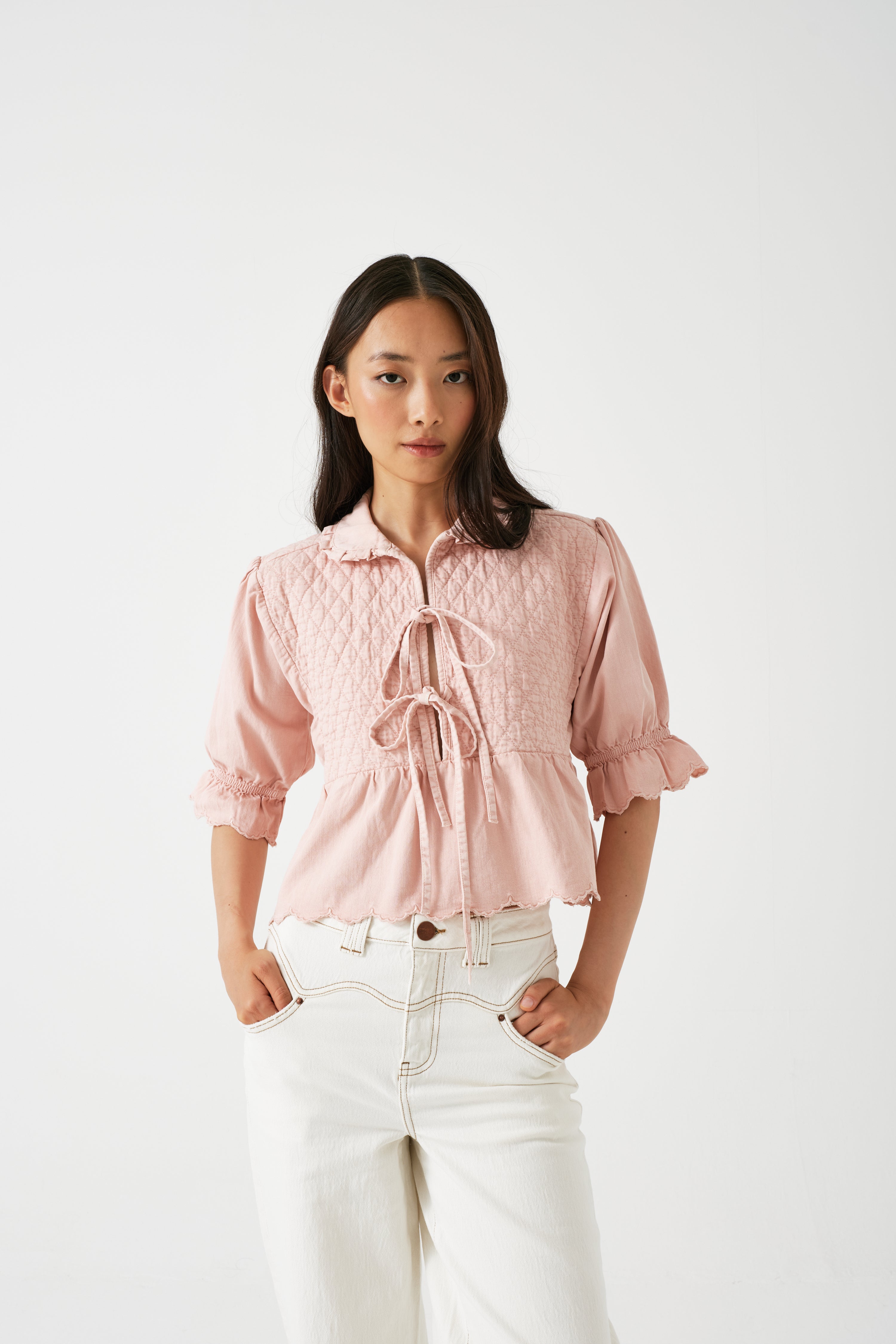 Heidi Blouse in Pink Dawn - seventy + mochi