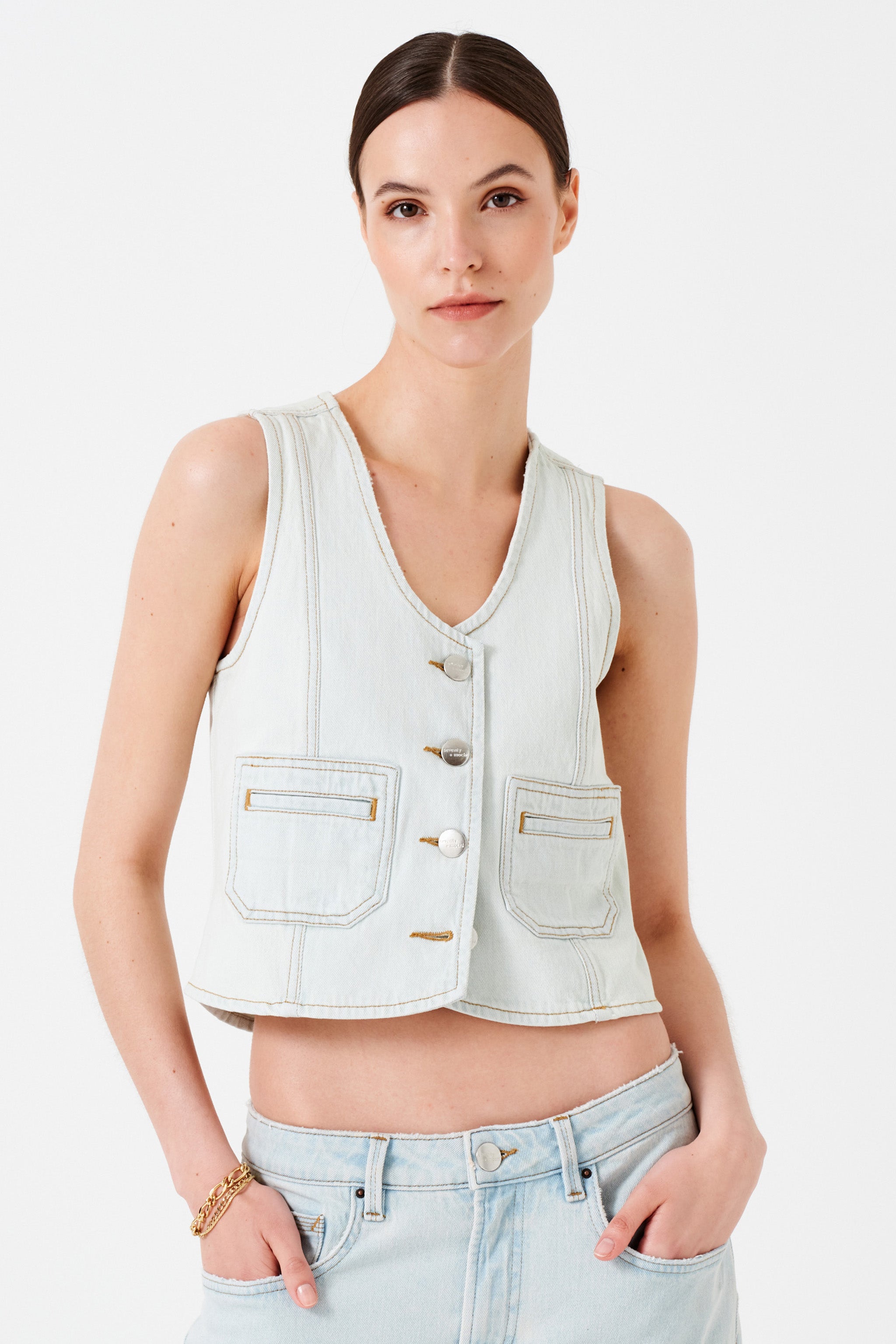 Bea Waistcoat in Coachella Vintage - seventy + mochi