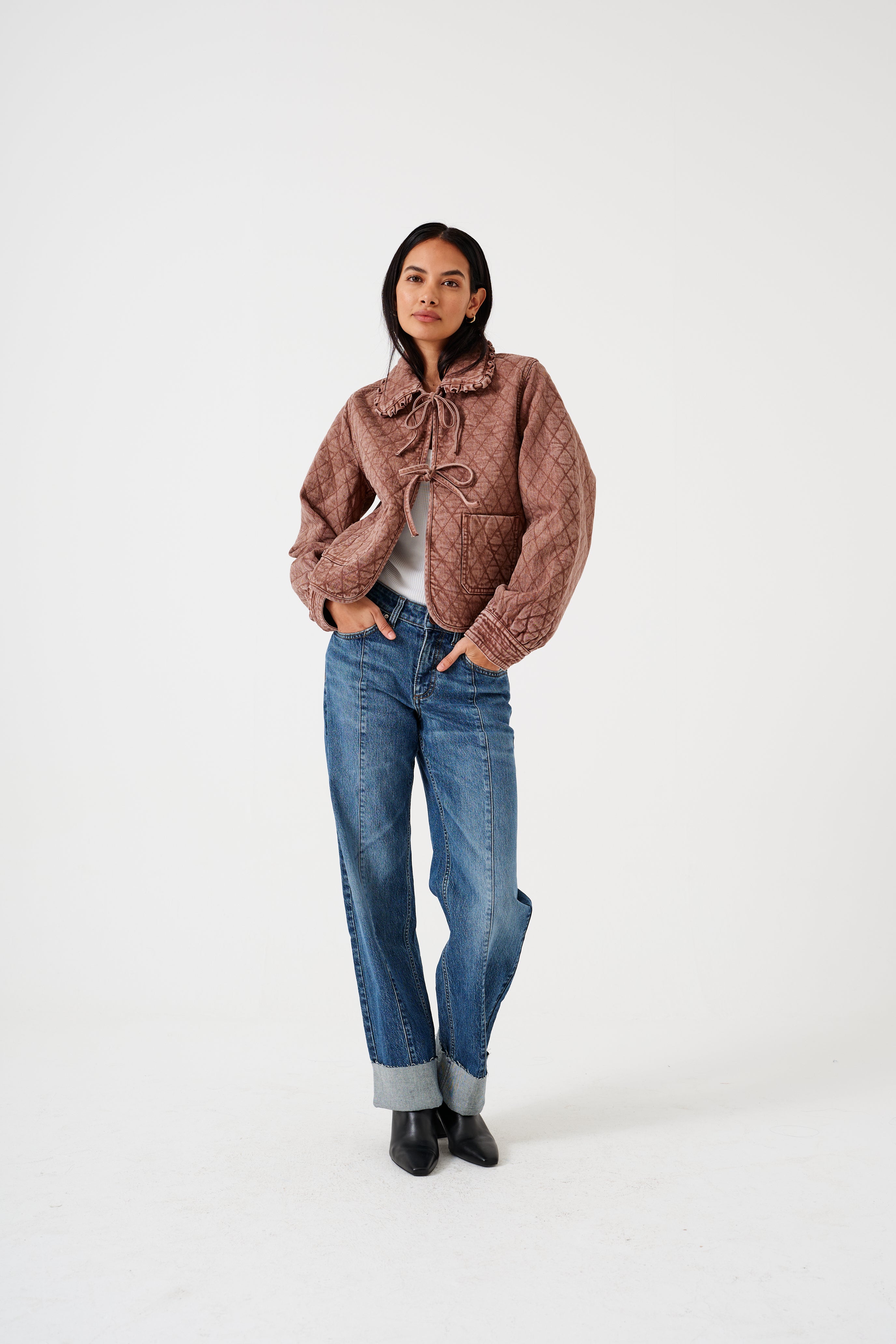 Stevie Turn Up Jean in Arizona Vintage - seventy + mochi