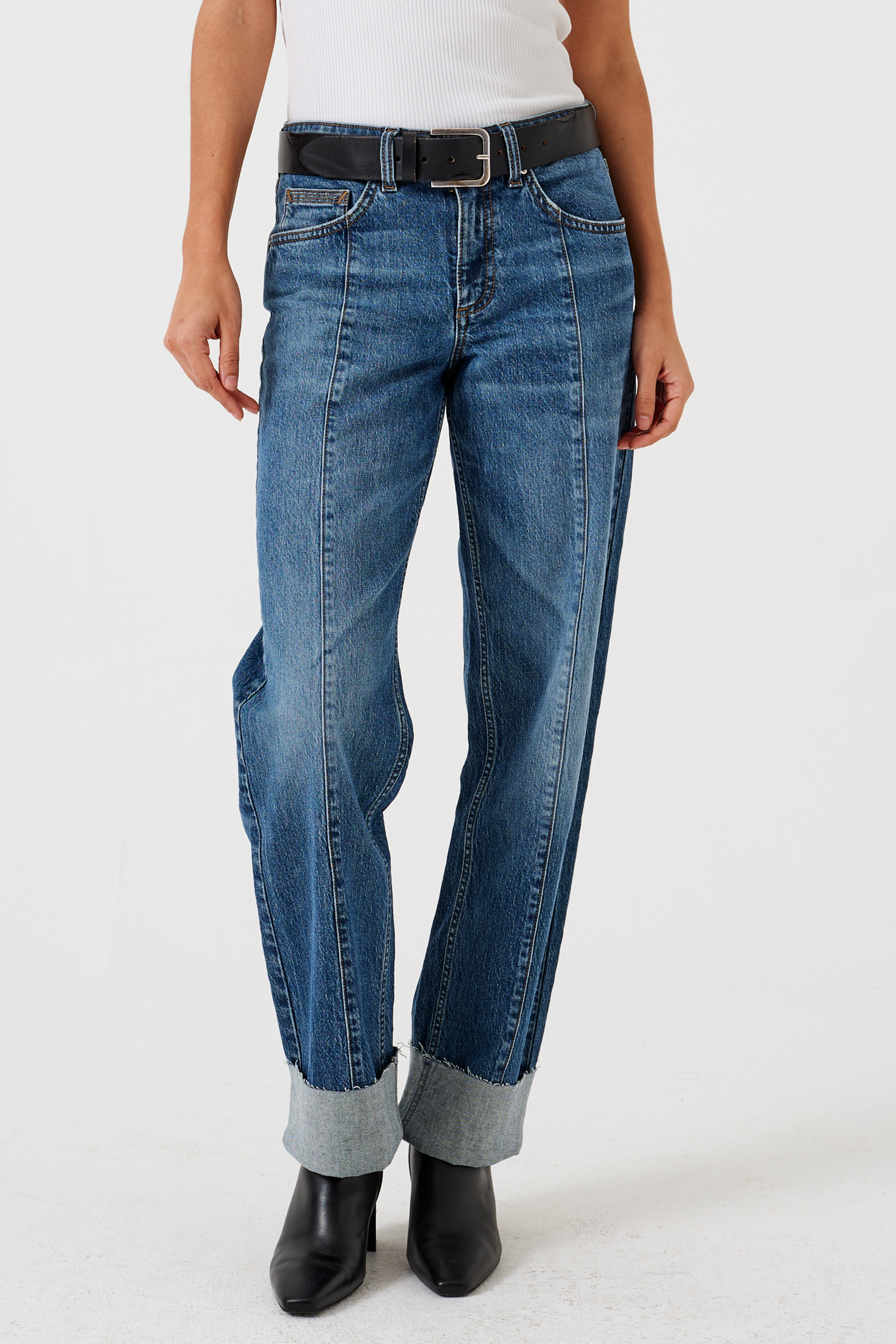 Stevie Turn Up Jean in Arizona Vintage - seventy + mochi