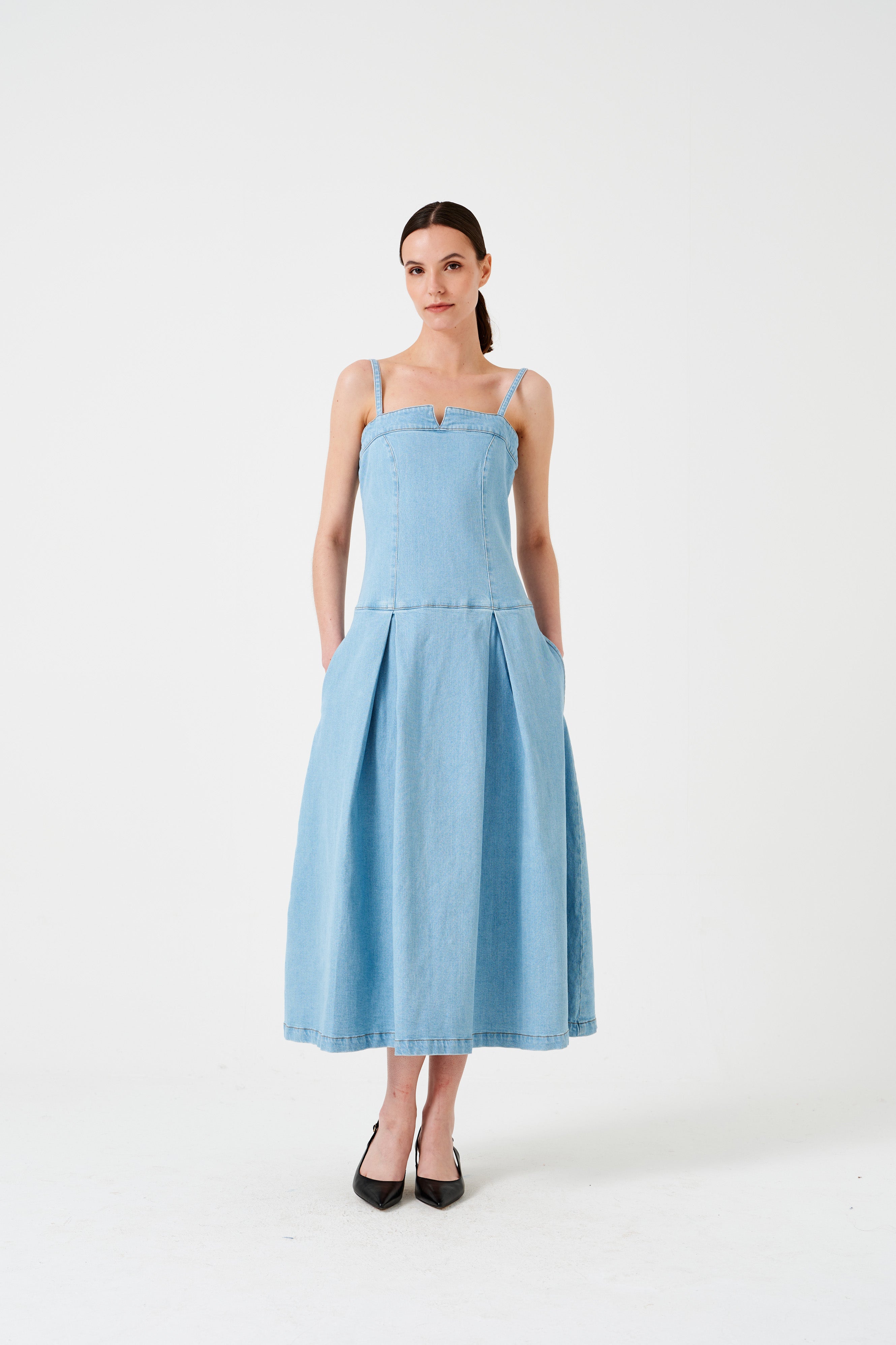 Maddie Dress in Oceanic Blue - seventy + mochi