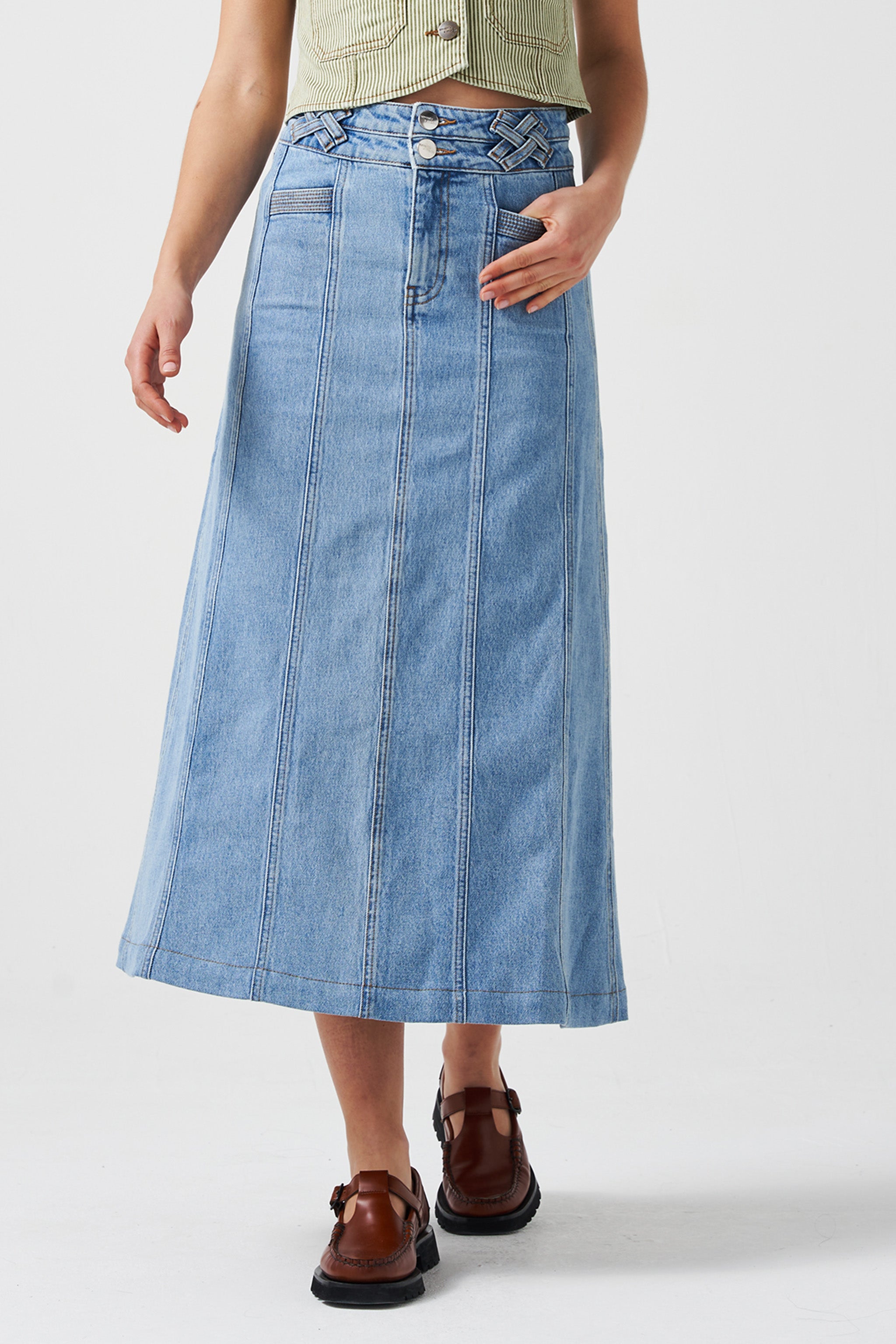 Willow Midi Skirt in Rodeo Vintage - seventy + mochi