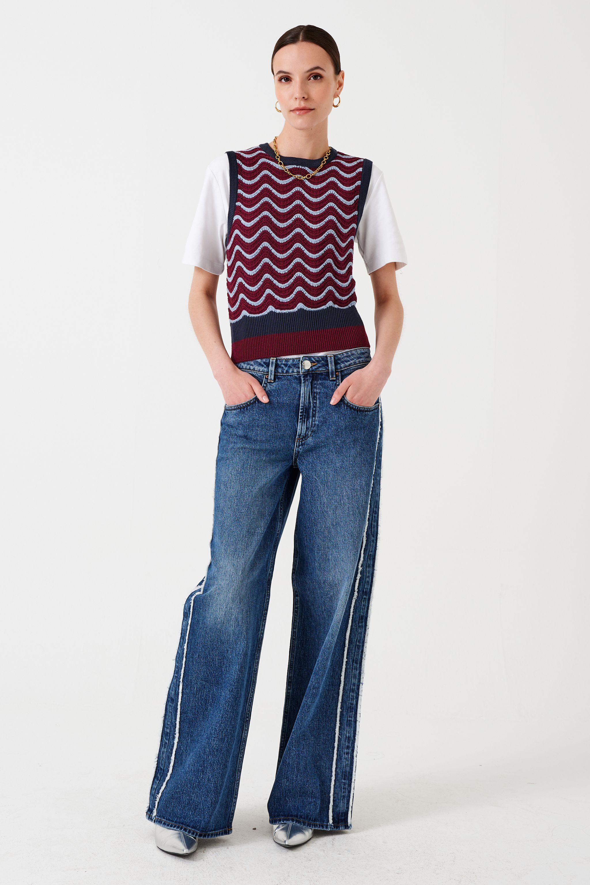 Gracie Side Stripe Jean in Pasadena Vintage - seventy + mochi
