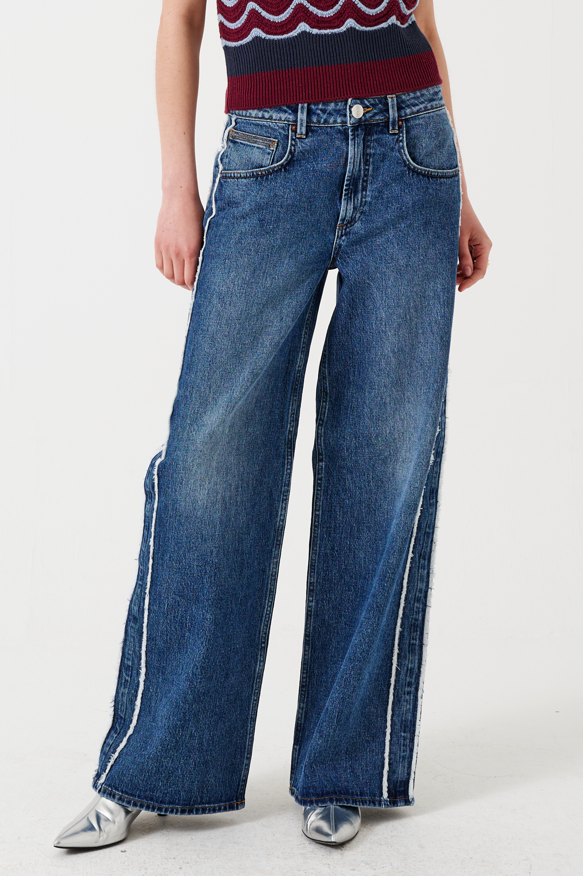 Gracie Side Stripe Jean in Pasadena Vintage - seventy + mochi