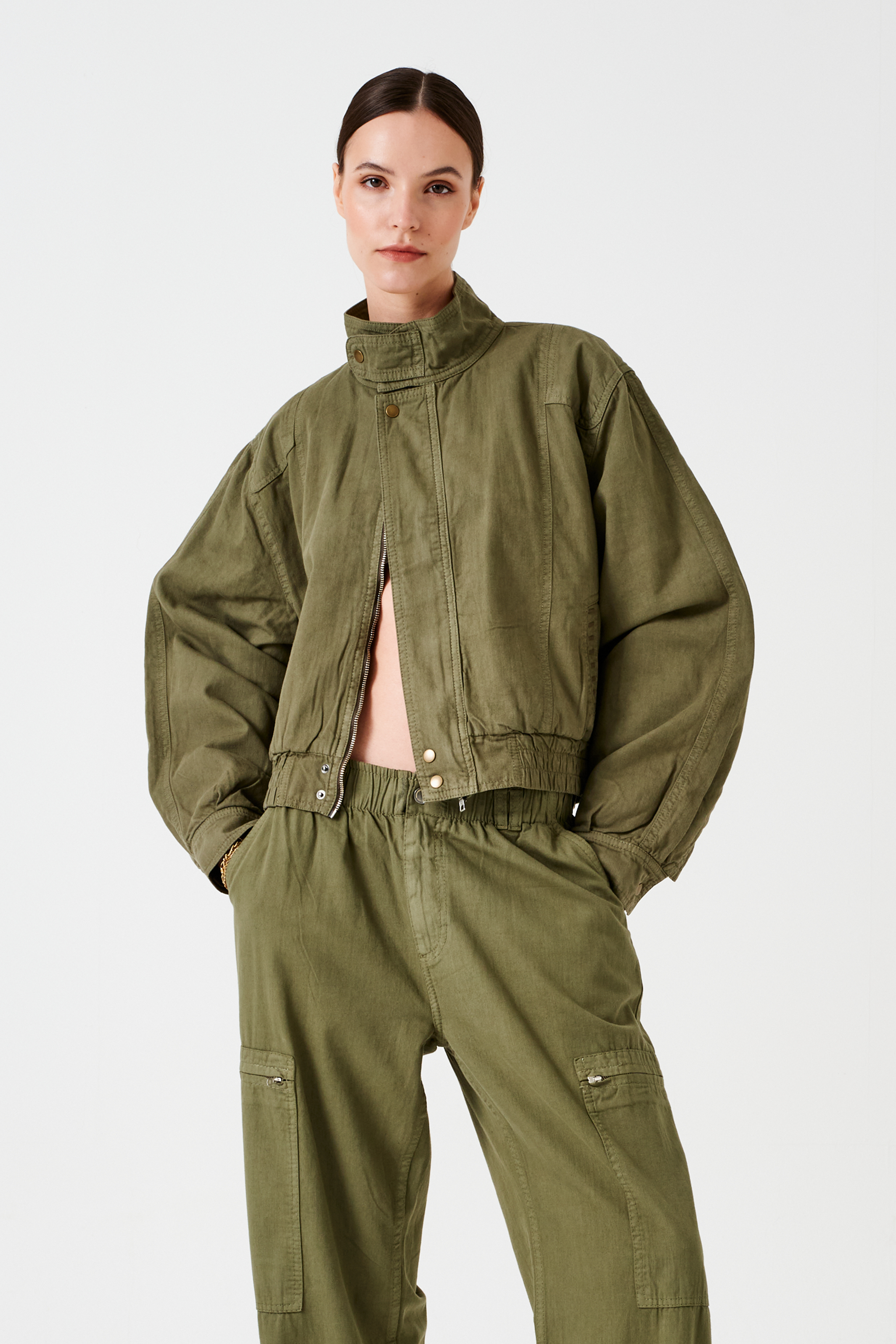 Juno Jacket in Khaki - seventy + mochi
