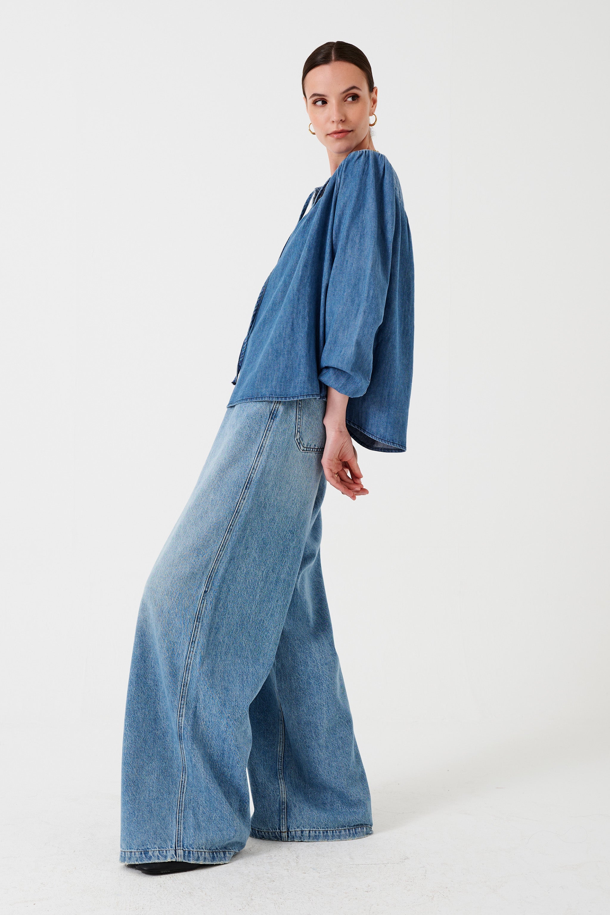 Clio Blouse in Mid Vintage - seventy + mochi