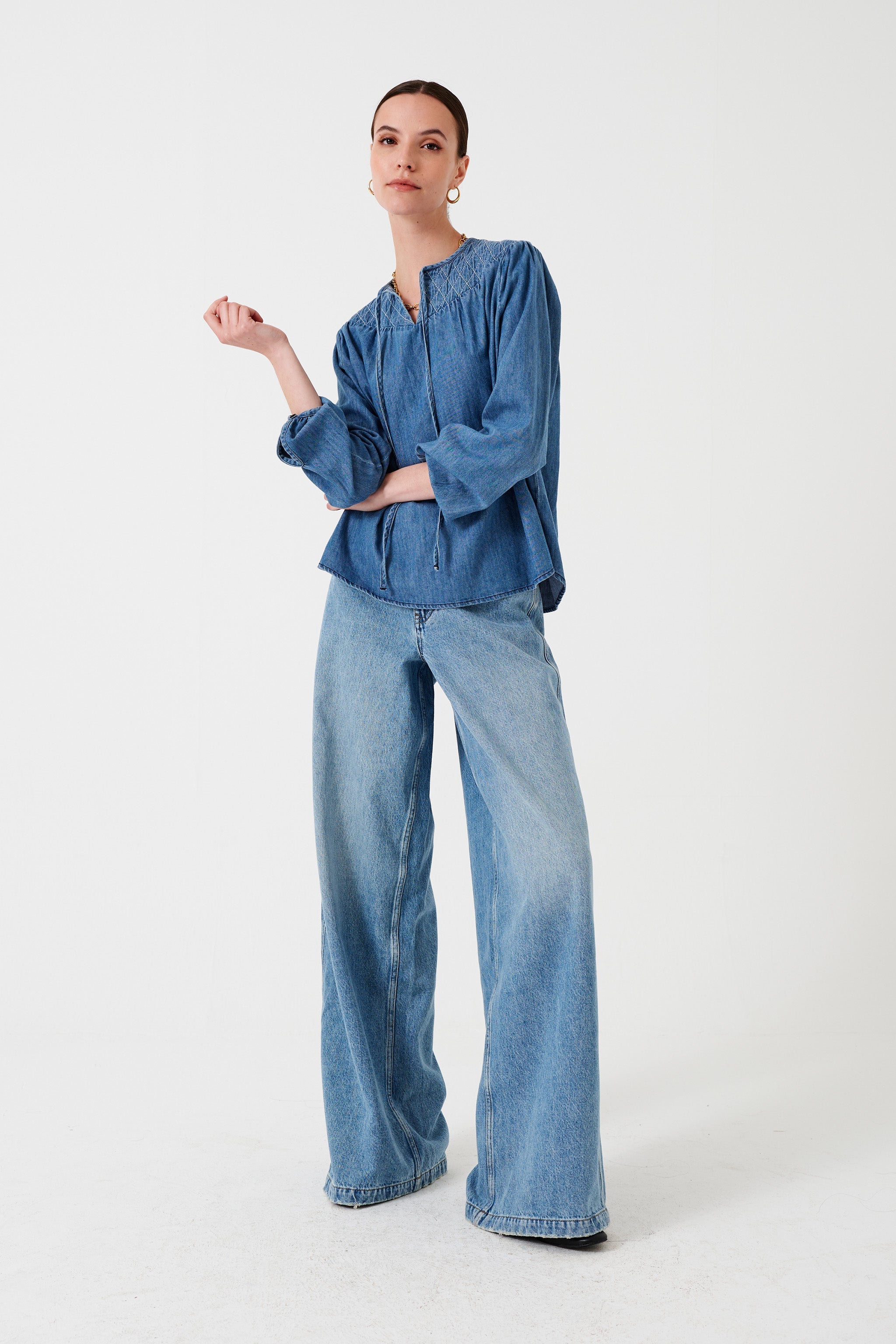 Clio Blouse in Mid Vintage - seventy + mochi