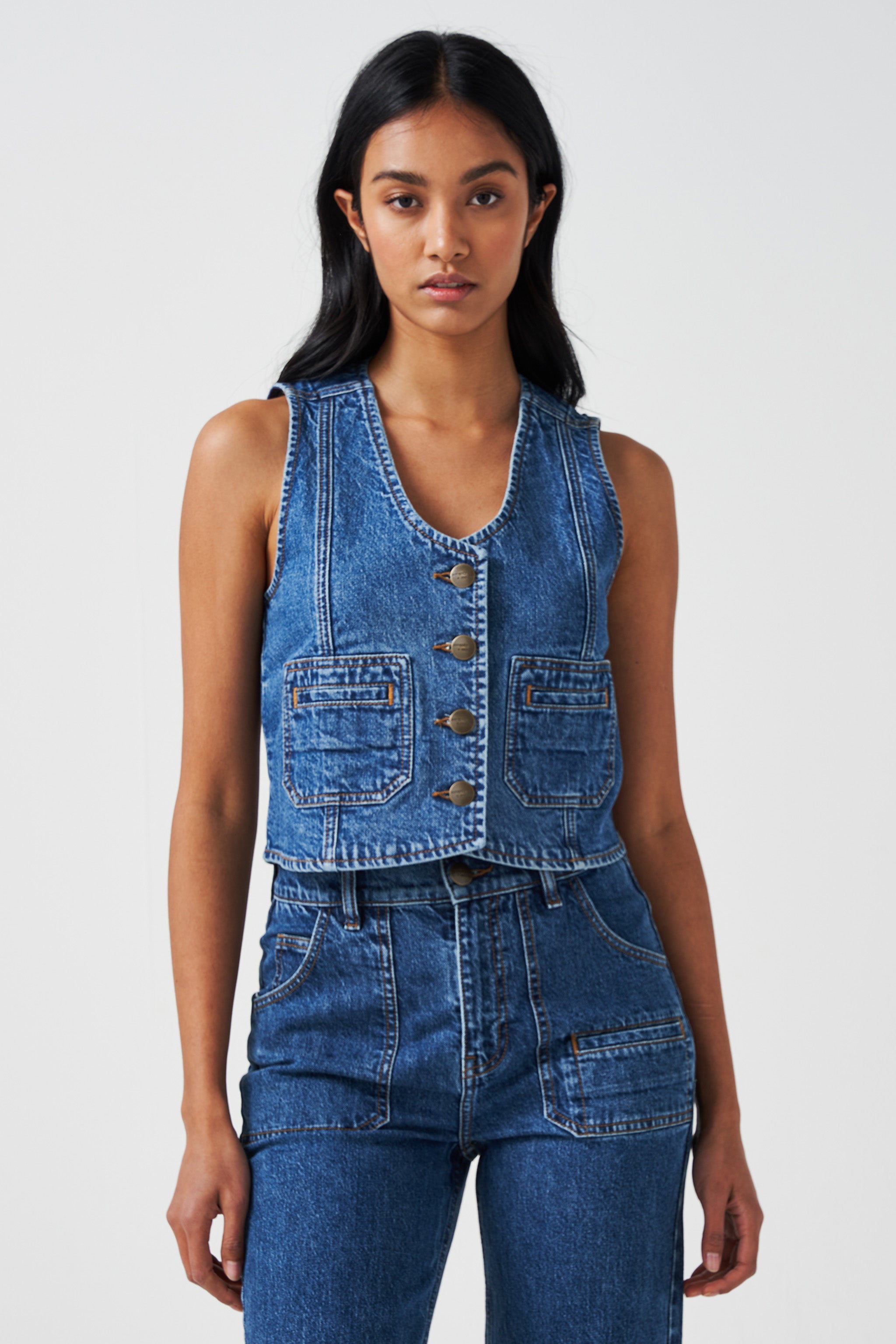 Bea Waistcoat in Voyager Vintage - seventy + mochi