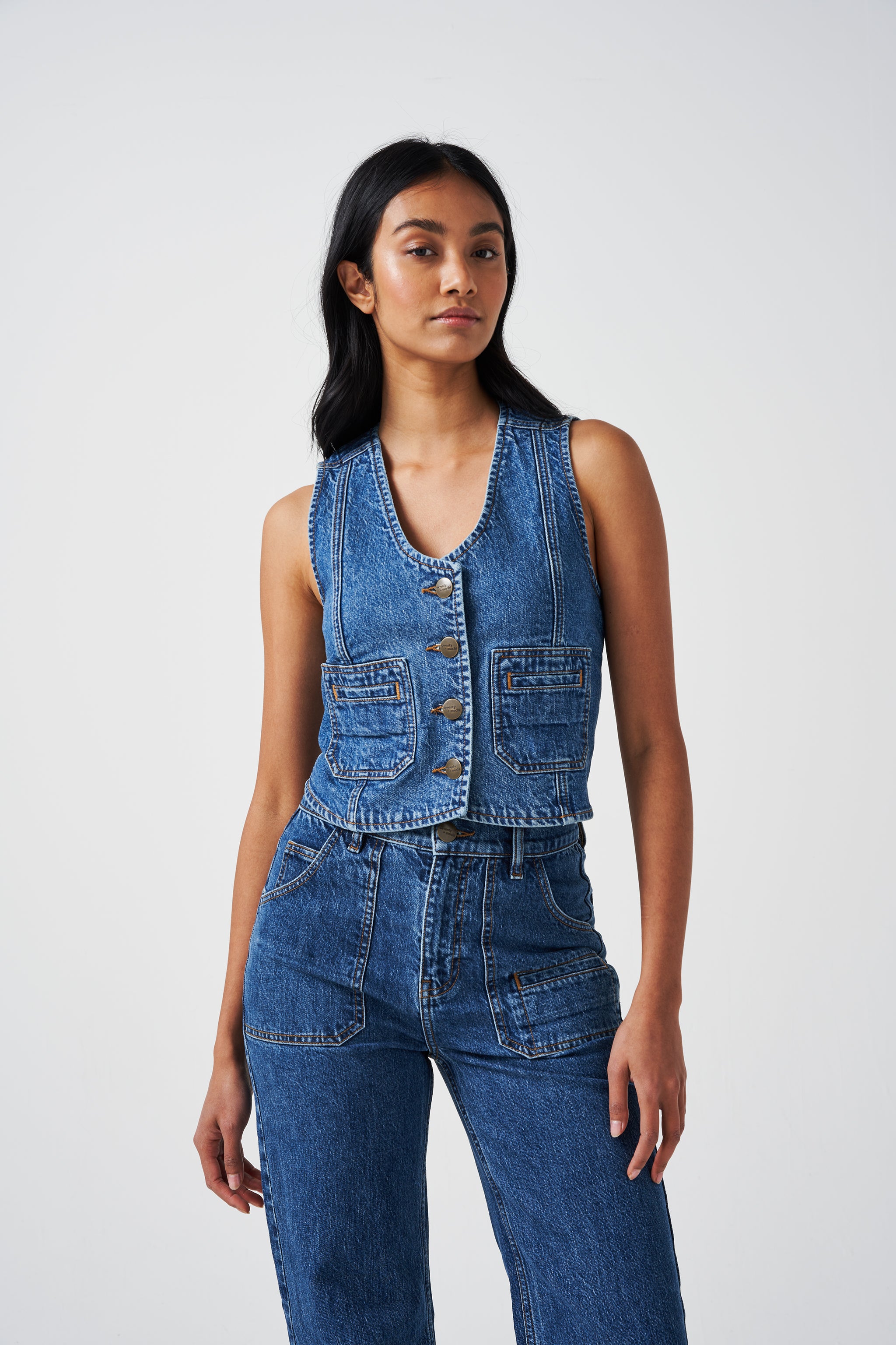 Bea Waistcoat in Voyager Vintage - seventy + mochi