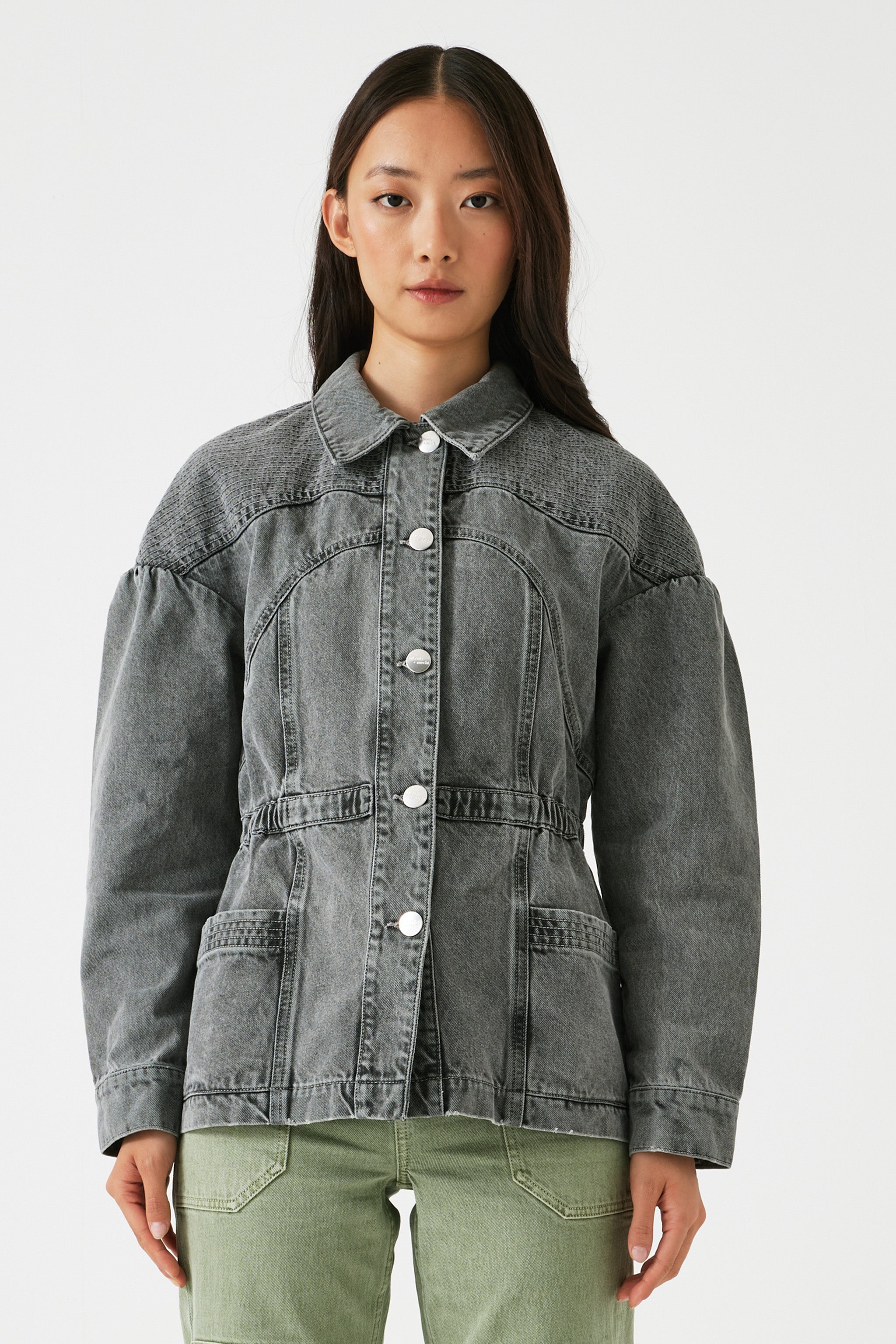 Zaha Jacket in Steel - seventy + mochi