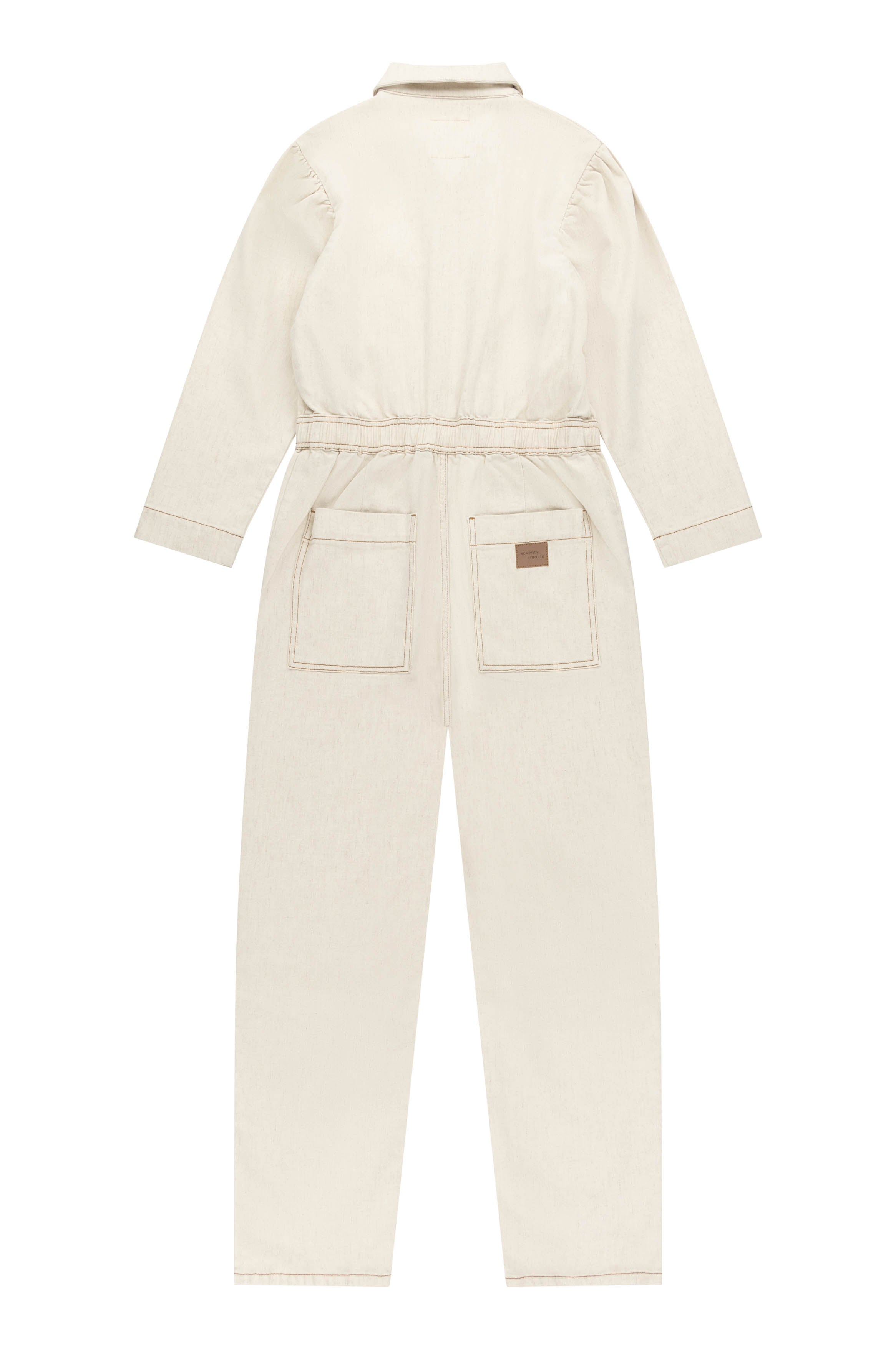 Lorna Jumpsuit in Ecru Denim - seventy + mochi