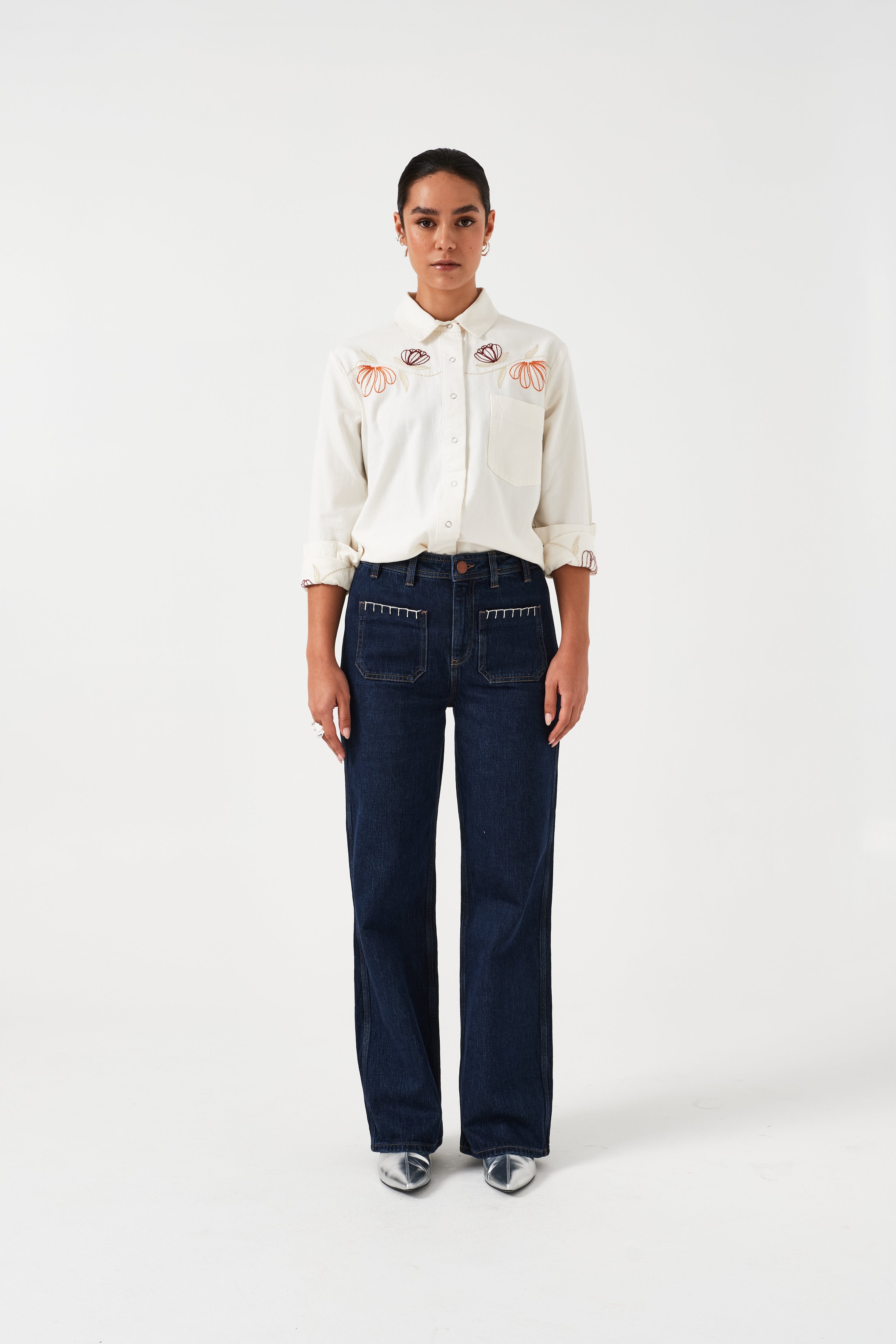 Mabel Jean Patch Pocket in Dark Vintage - seventy + mochi