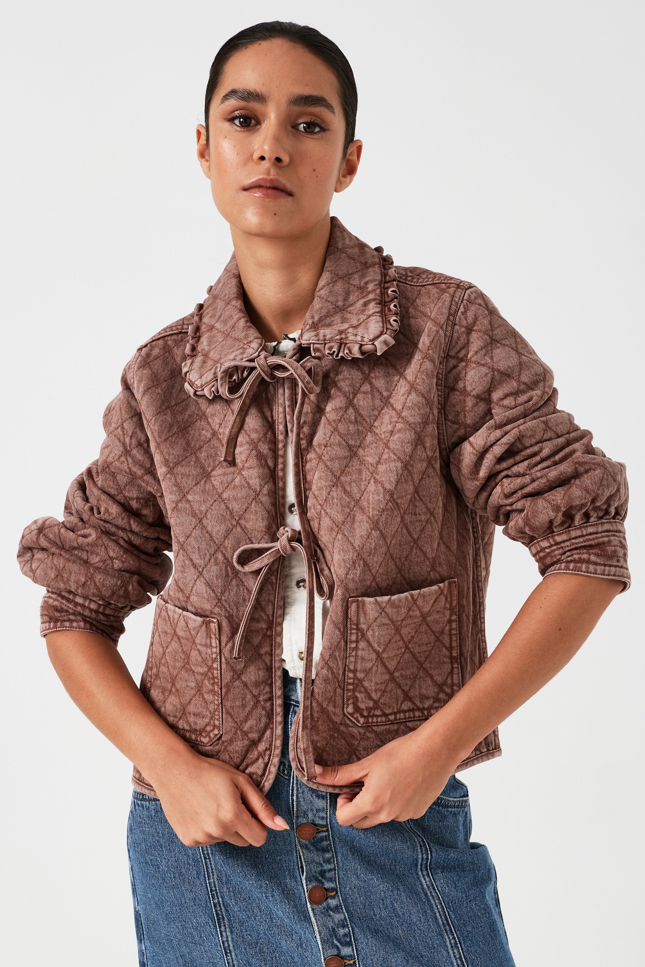 Heidi Jacket in Washed Mocha - seventy + mochi