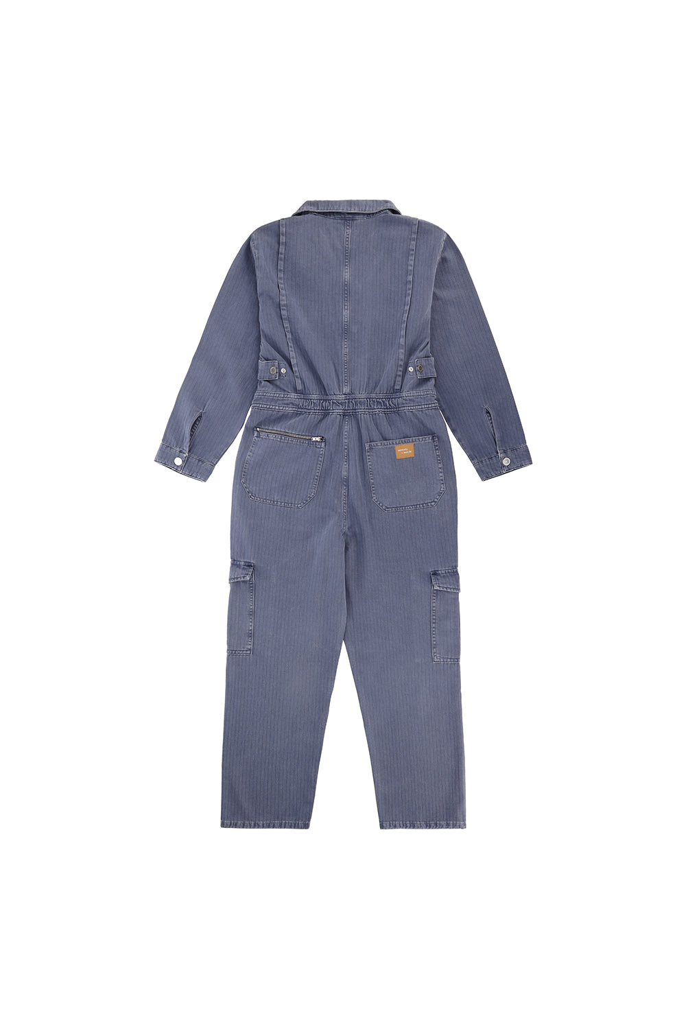 Patch Pocket Indie Jumpsuit in Washed Denim - seventy + mochi