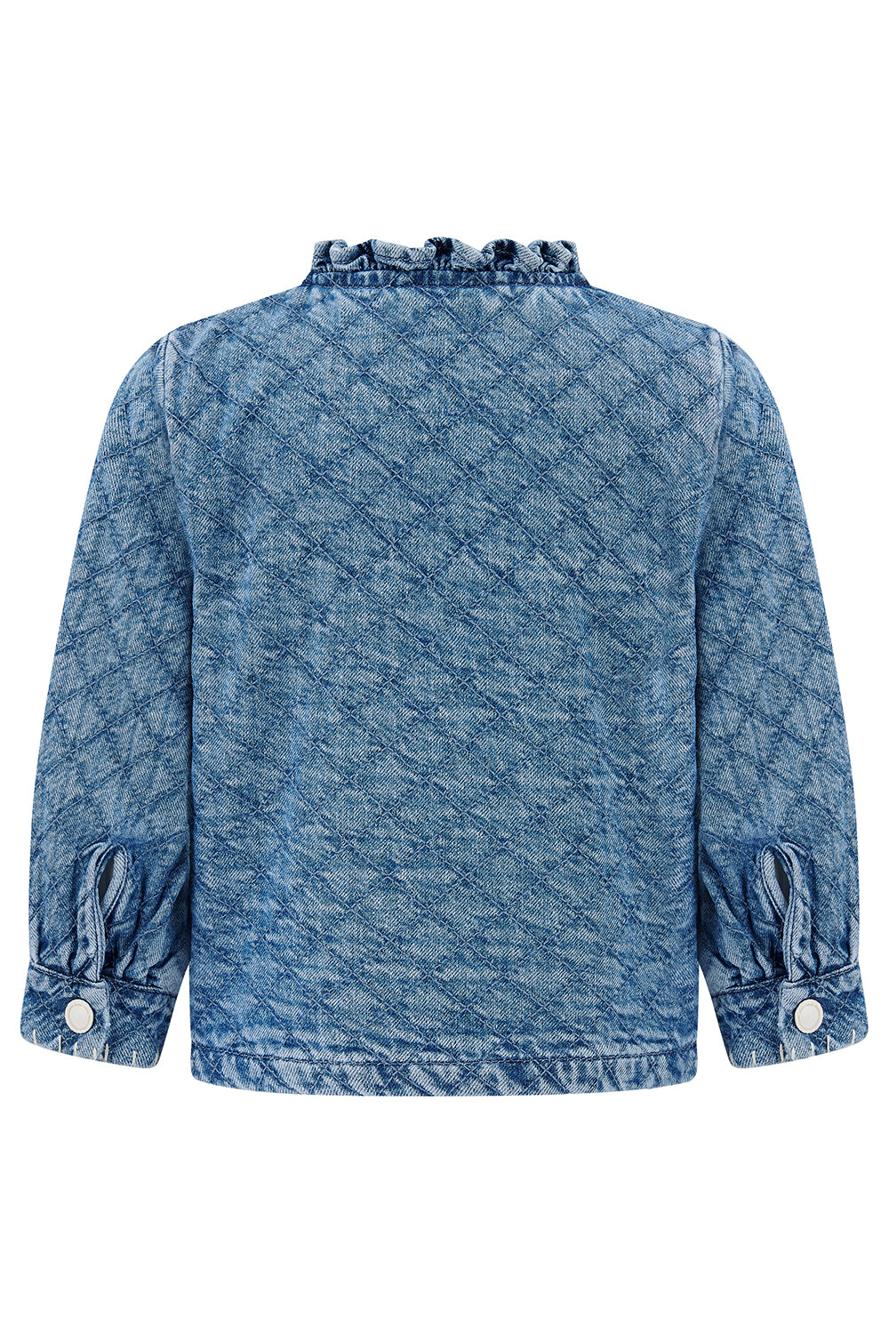 Girl's Pablo Quilted Denim Jacket in Rodeo - seventy + mochi