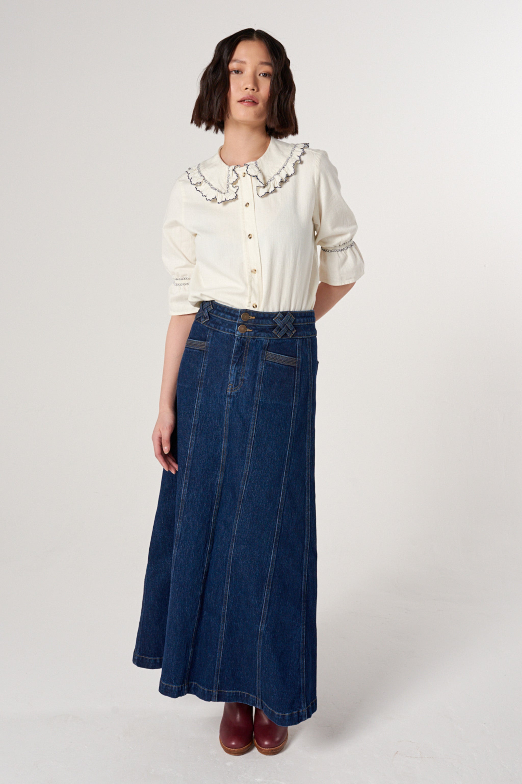 Willow Midi Skirt in Americana - seventy + mochi