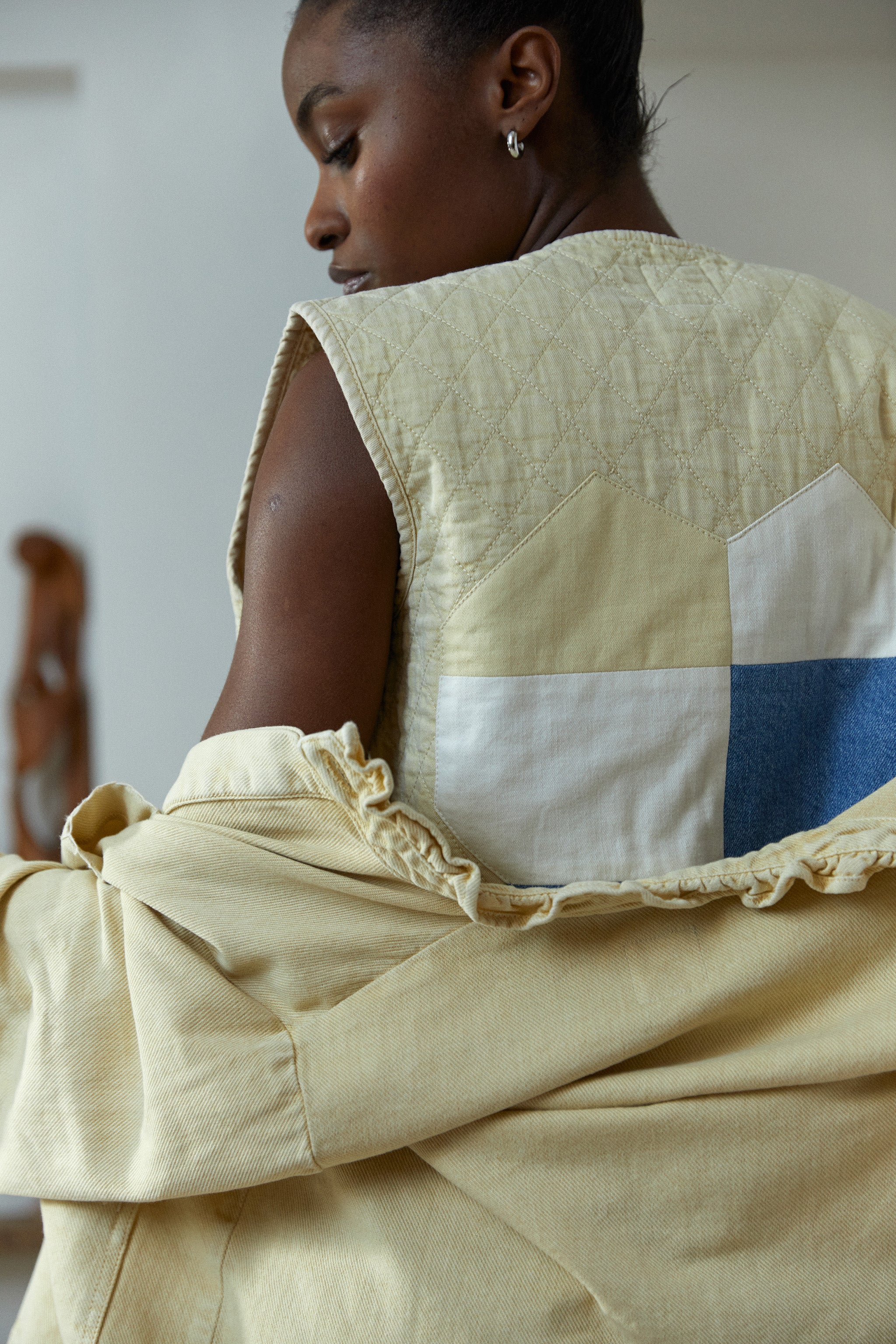 Aria Vest in Mellow Yellow - seventy + mochi