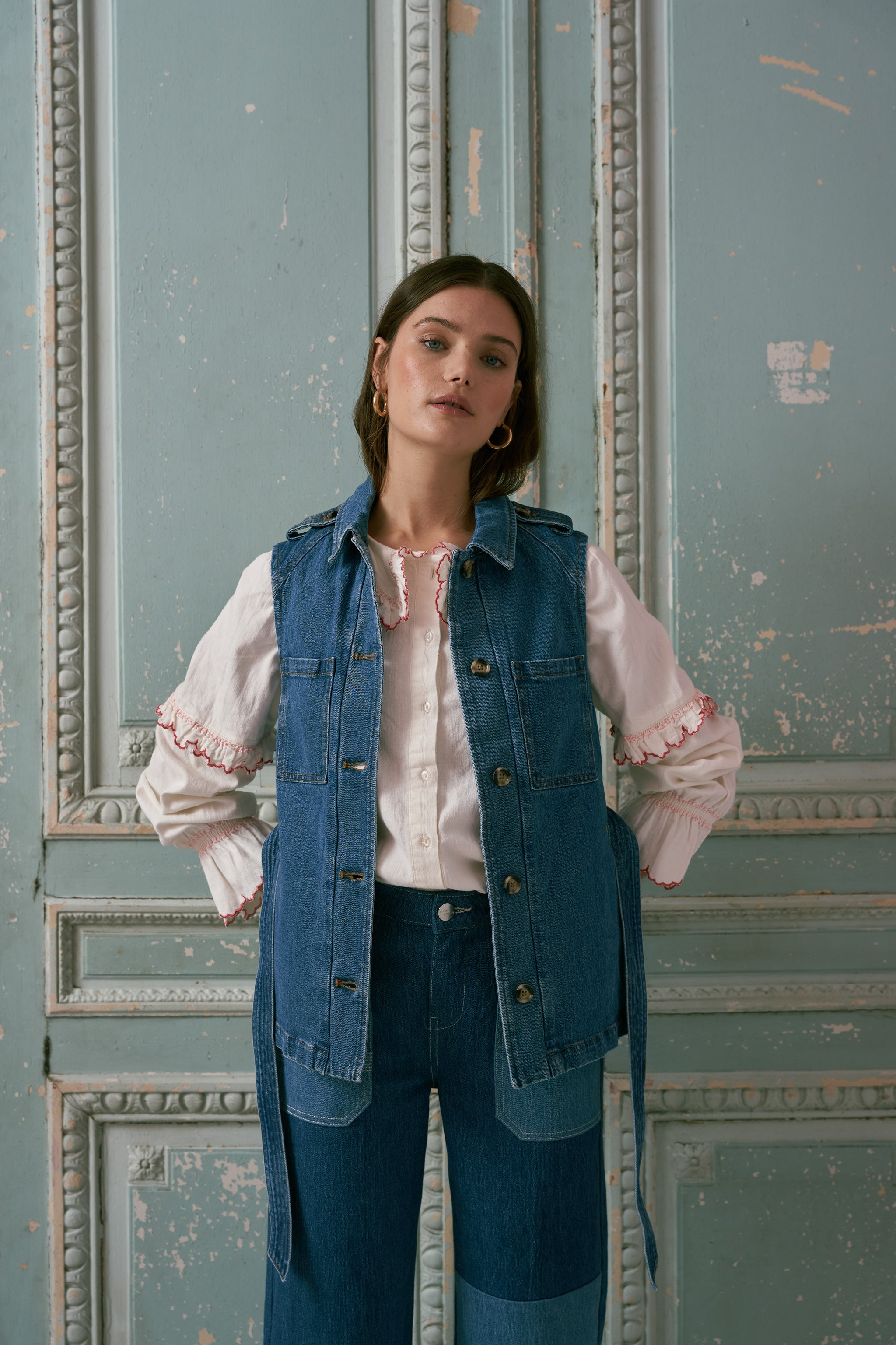 Sleeveless Benjamin in Vintage Americana - seventy + mochi