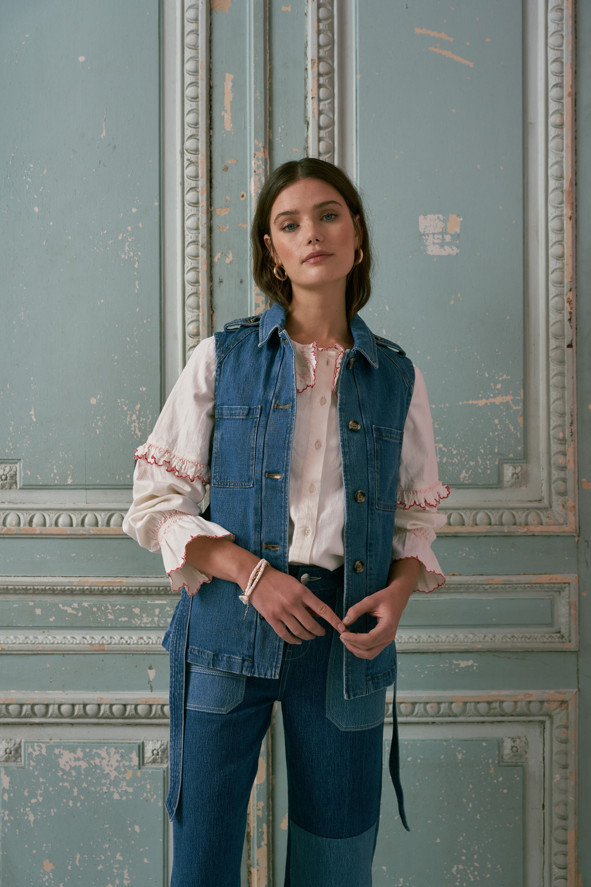 Sleeveless Benjamin in Vintage Americana - seventy + mochi