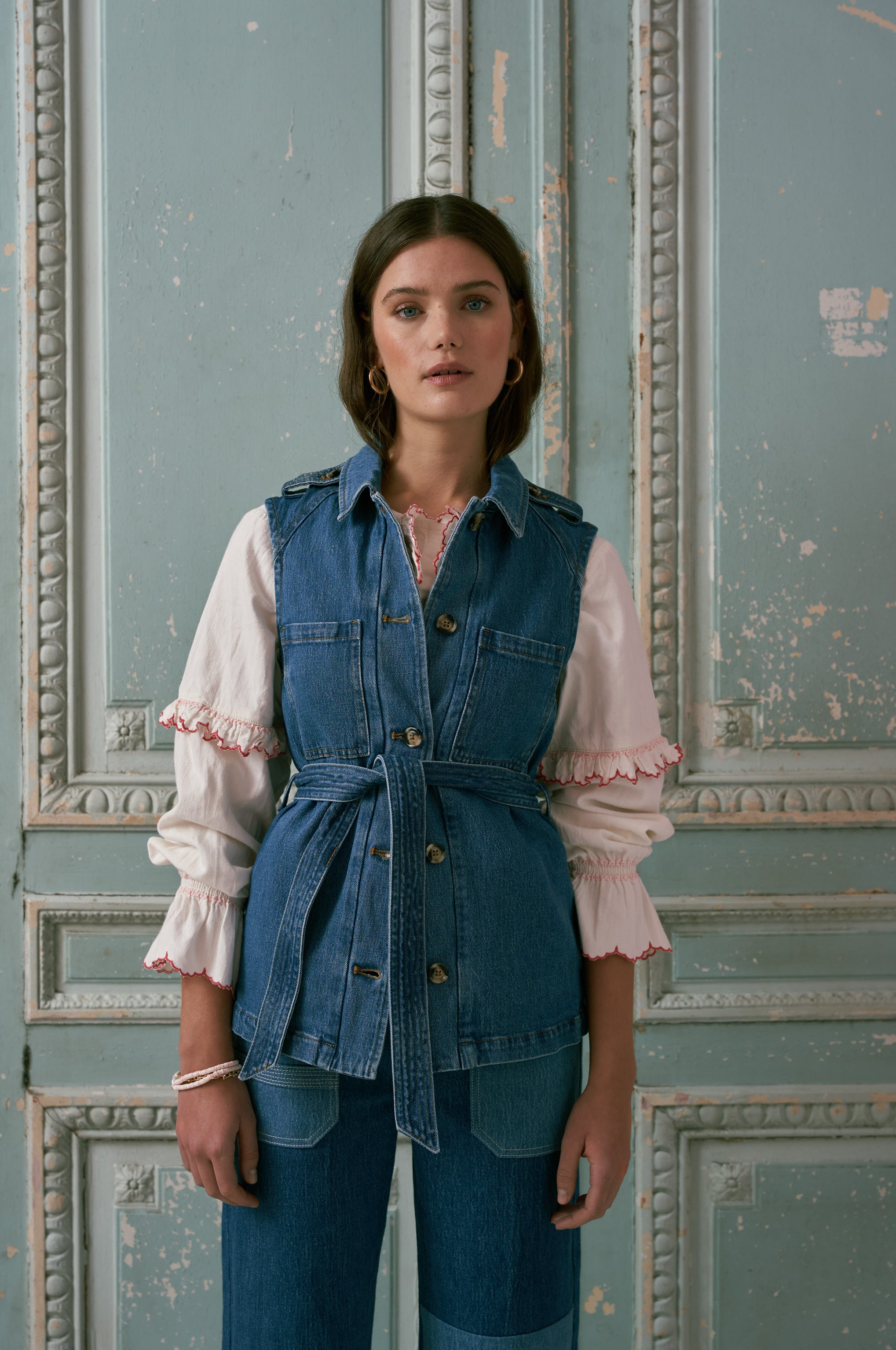 Sleeveless Benjamin in Vintage Americana - seventy + mochi