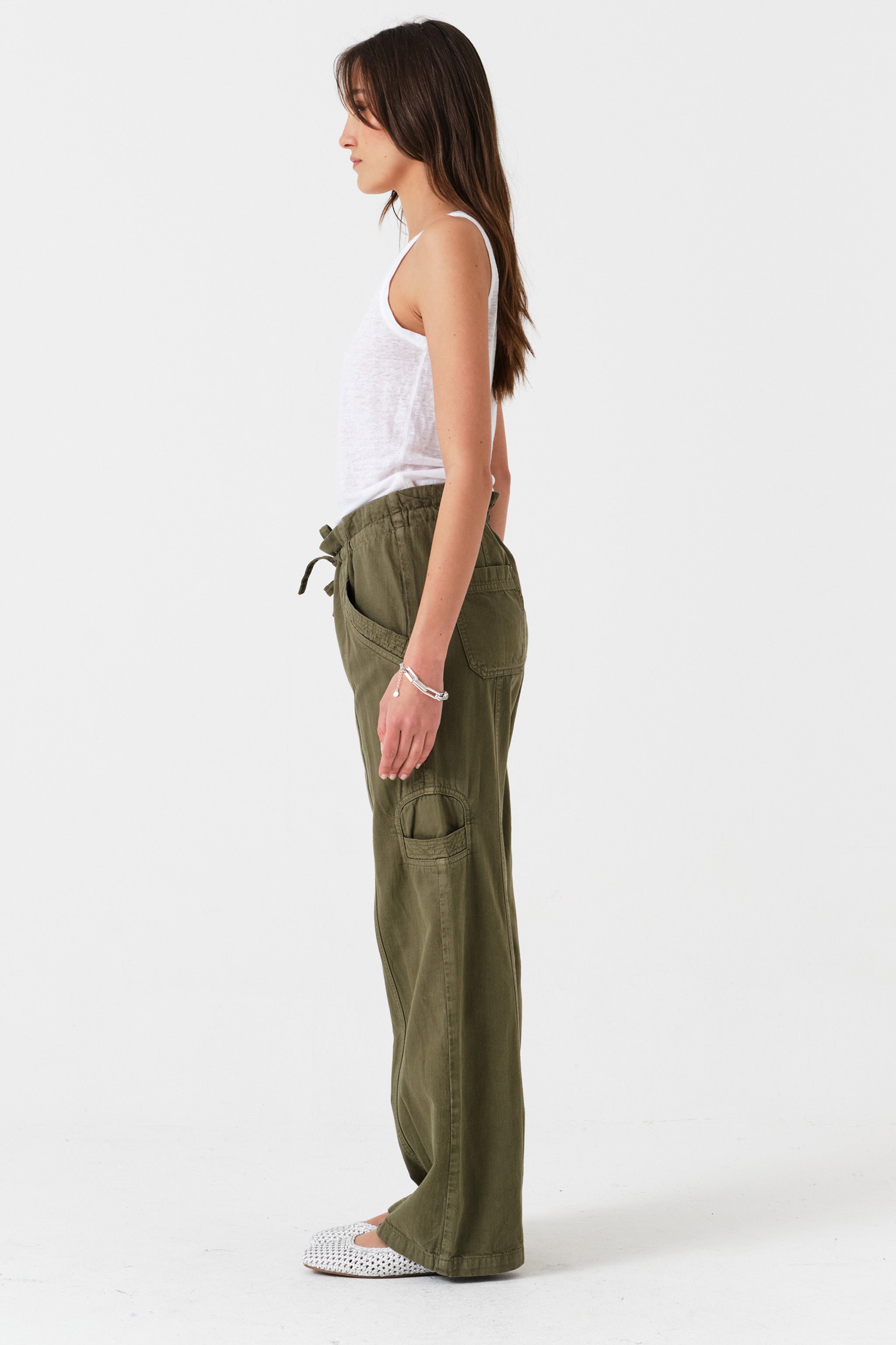 Juno Pant in Khaki - seventy + mochi