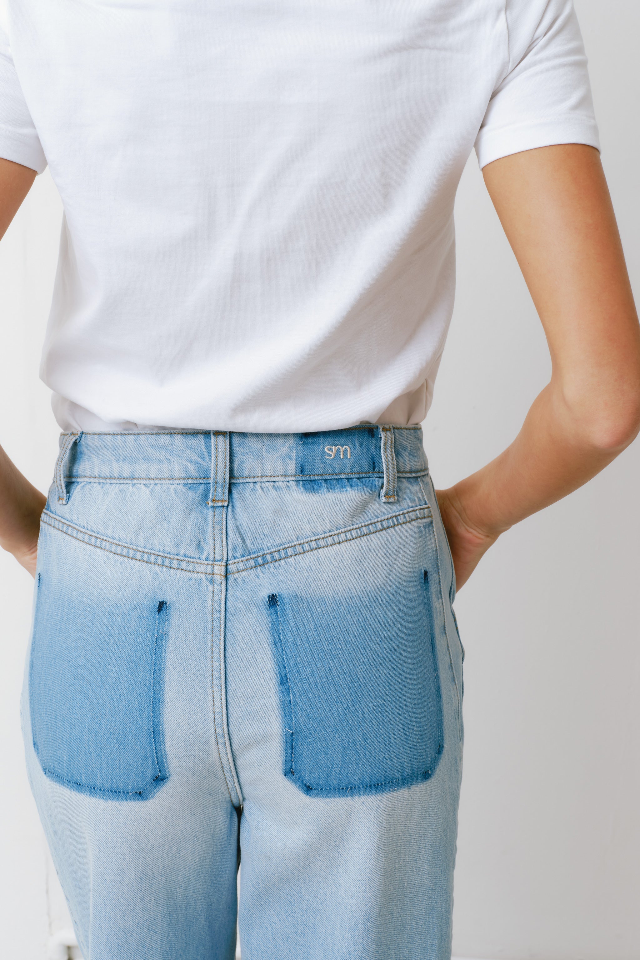 Bo Barrel Leg Turn Up Jean in Summer Sky - seventy + mochi