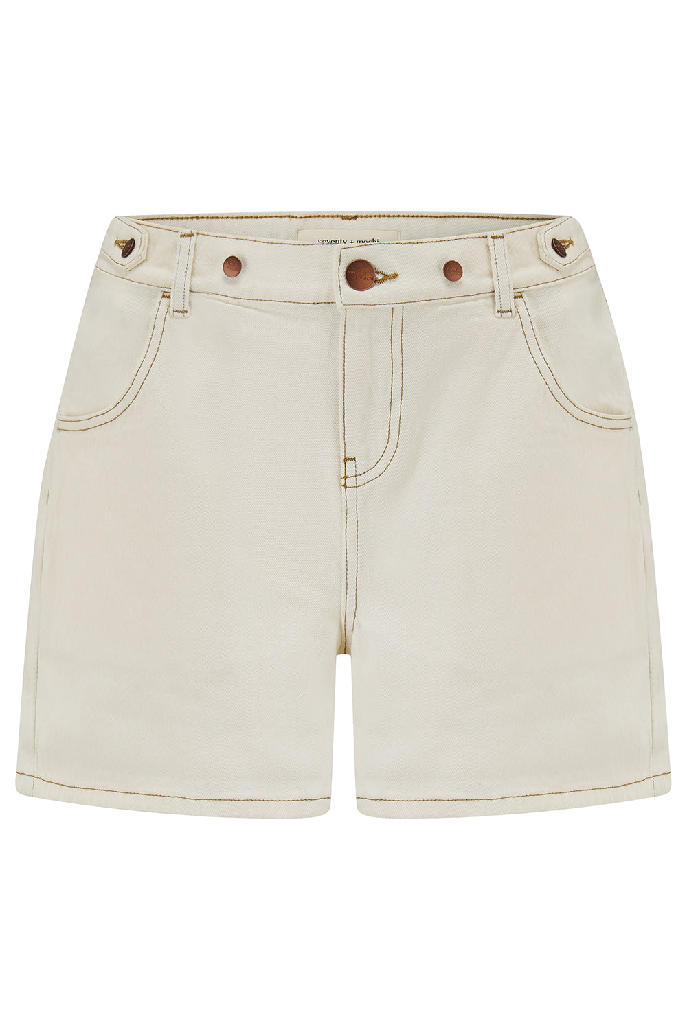 Ali Tab Short in Ecru - seventy + mochi
