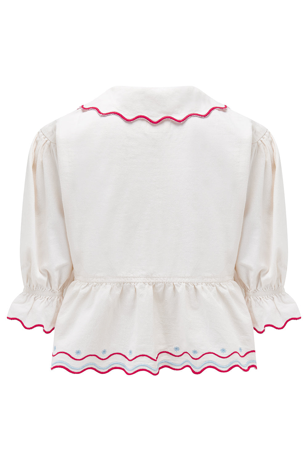 Ana Tie Blouse in White - seventy + mochi