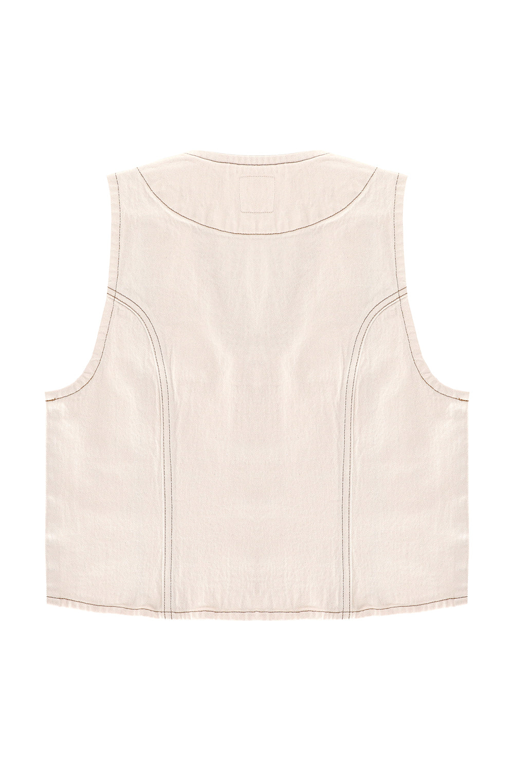 Bea Waistcoat in Ecru Denim - seventy + mochi