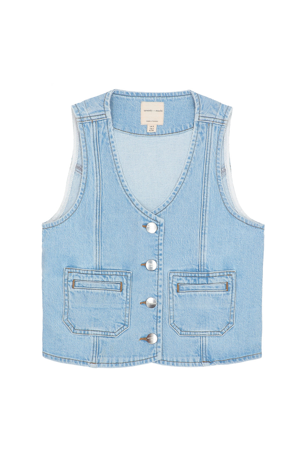 Bea Waistcoat in Oceanic Blue - seventy + mochi