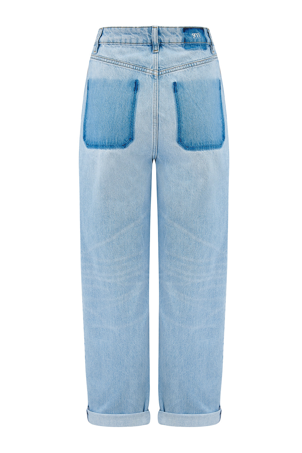 Bo Barrel Leg Turn Up Jean in Summer Sky - seventy + mochi