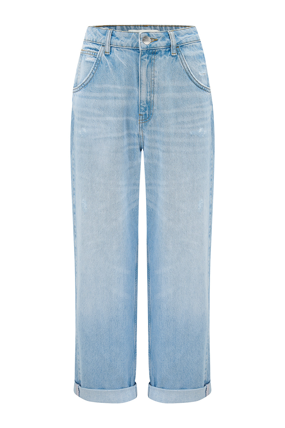 Bo Barrel Leg Turn Up Jean in Summer Sky - seventy + mochi