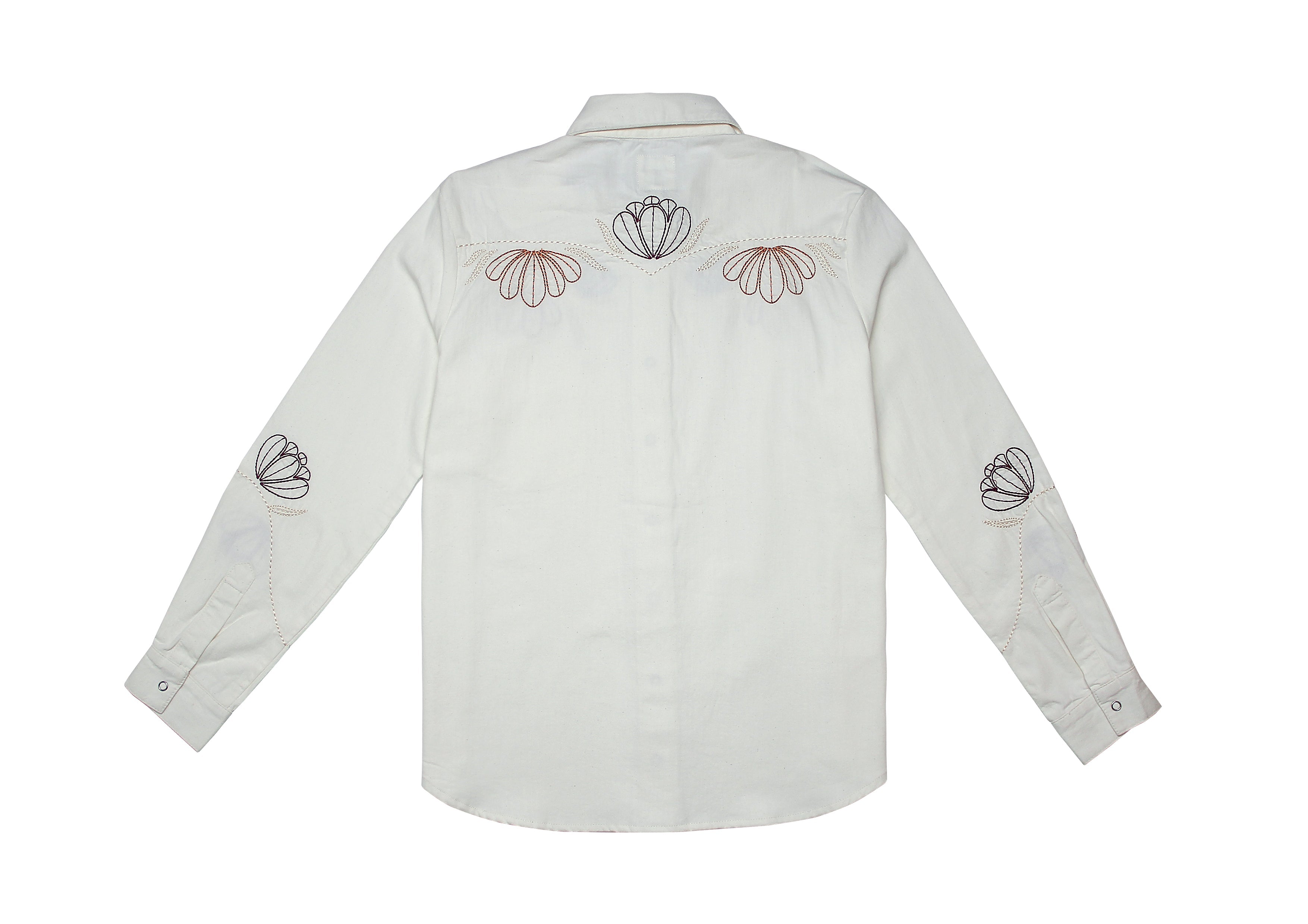 Flor Ray Shirt in Ecru - seventy + mochi