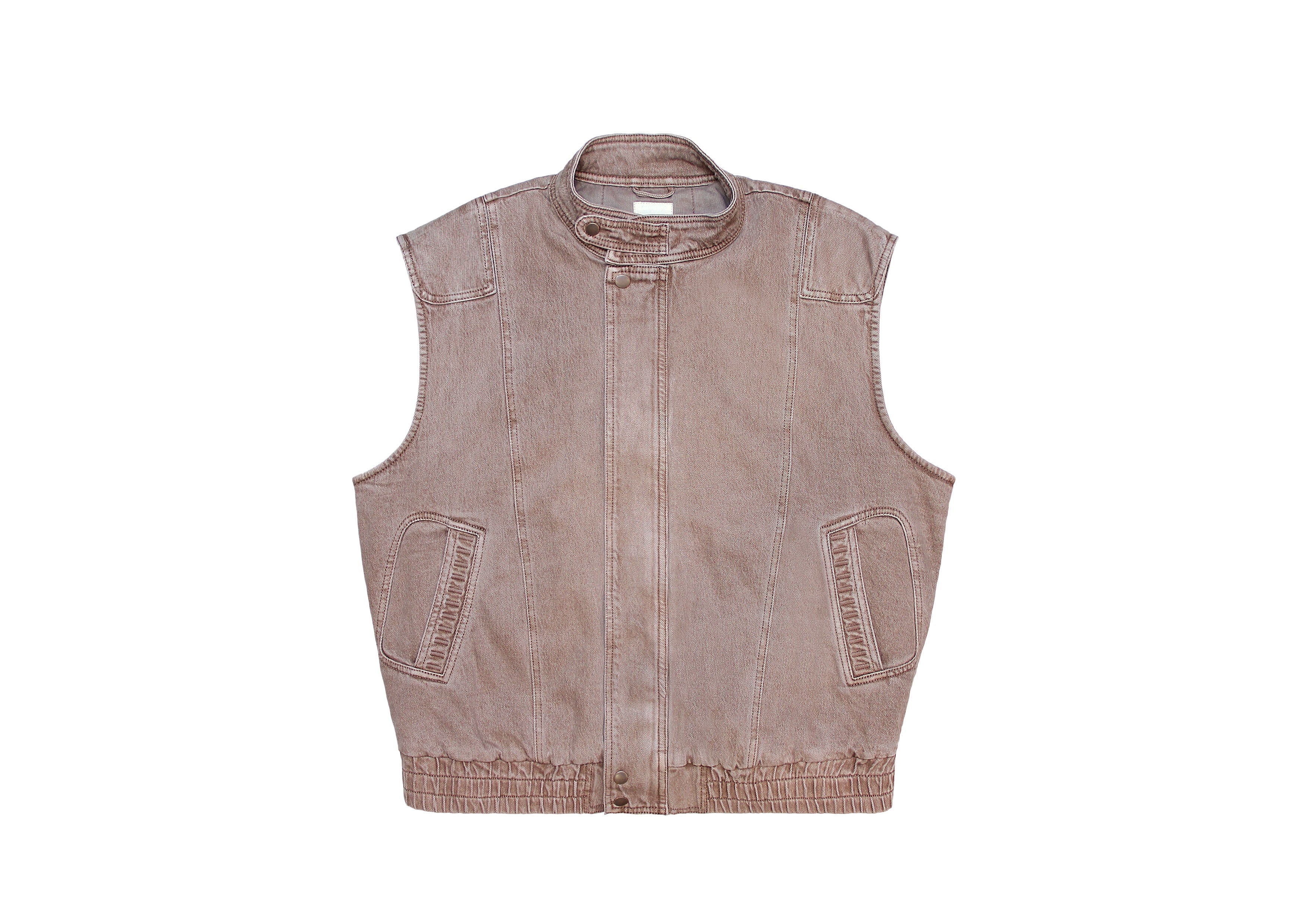 Sleeveless Oversized Juno Jacket in Washed Mocha - seventy + mochi