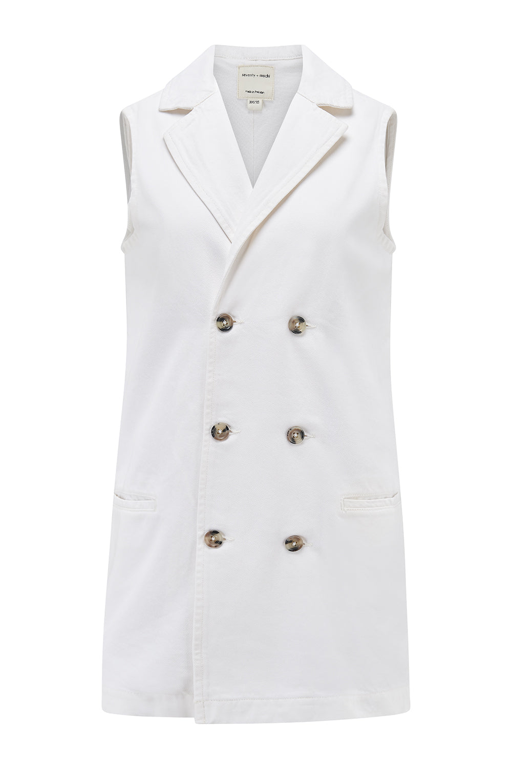 Kaia Blazer in White - seventy + mochi