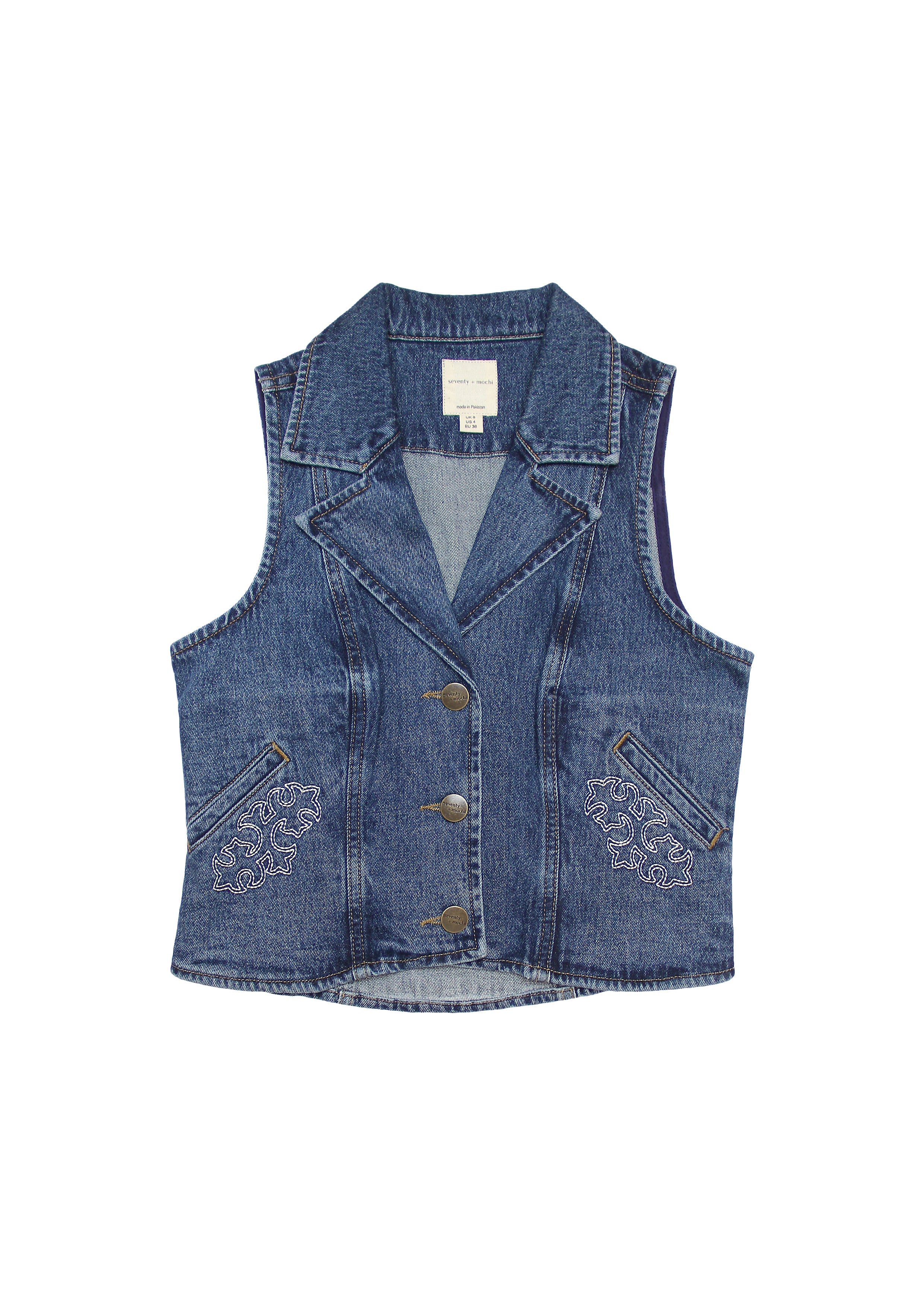 Embroidered Mia Waistcoat in Idaho Vintage - seventy + mochi