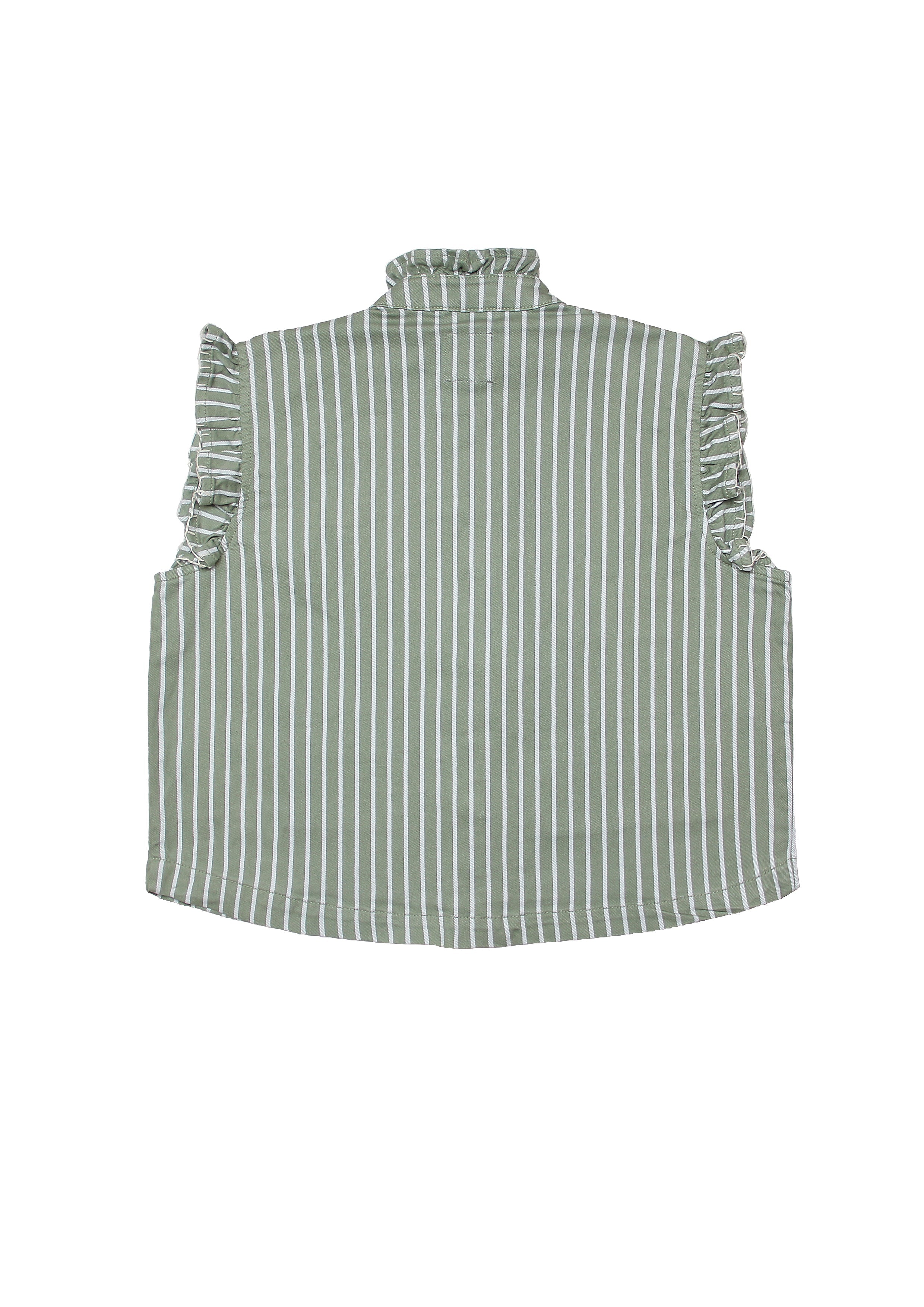 Pablo Waistcoat in Moss Wide Stripe - seventy + mochi