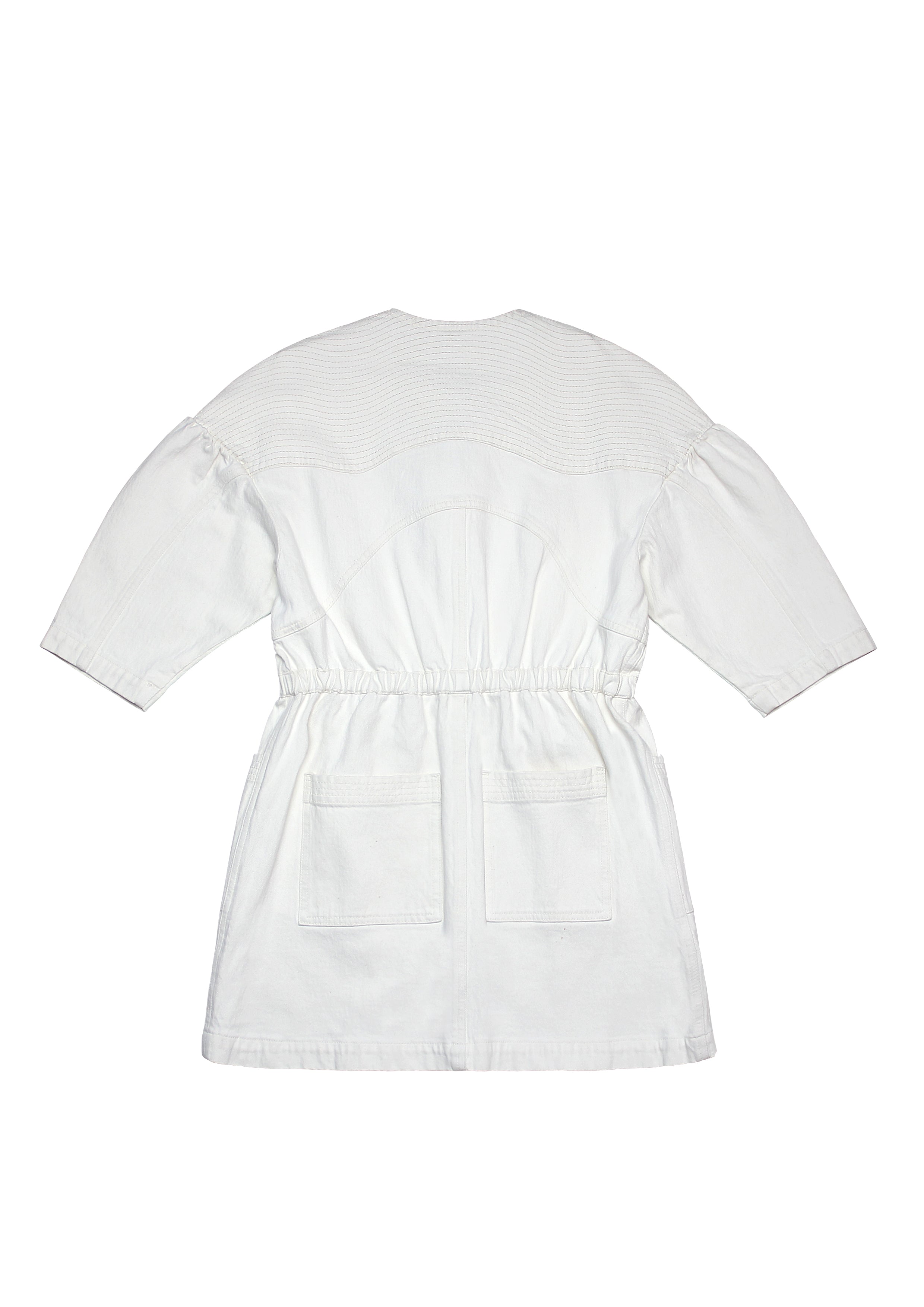 Zaha Mini Dress in Ecru - seventy + mochi