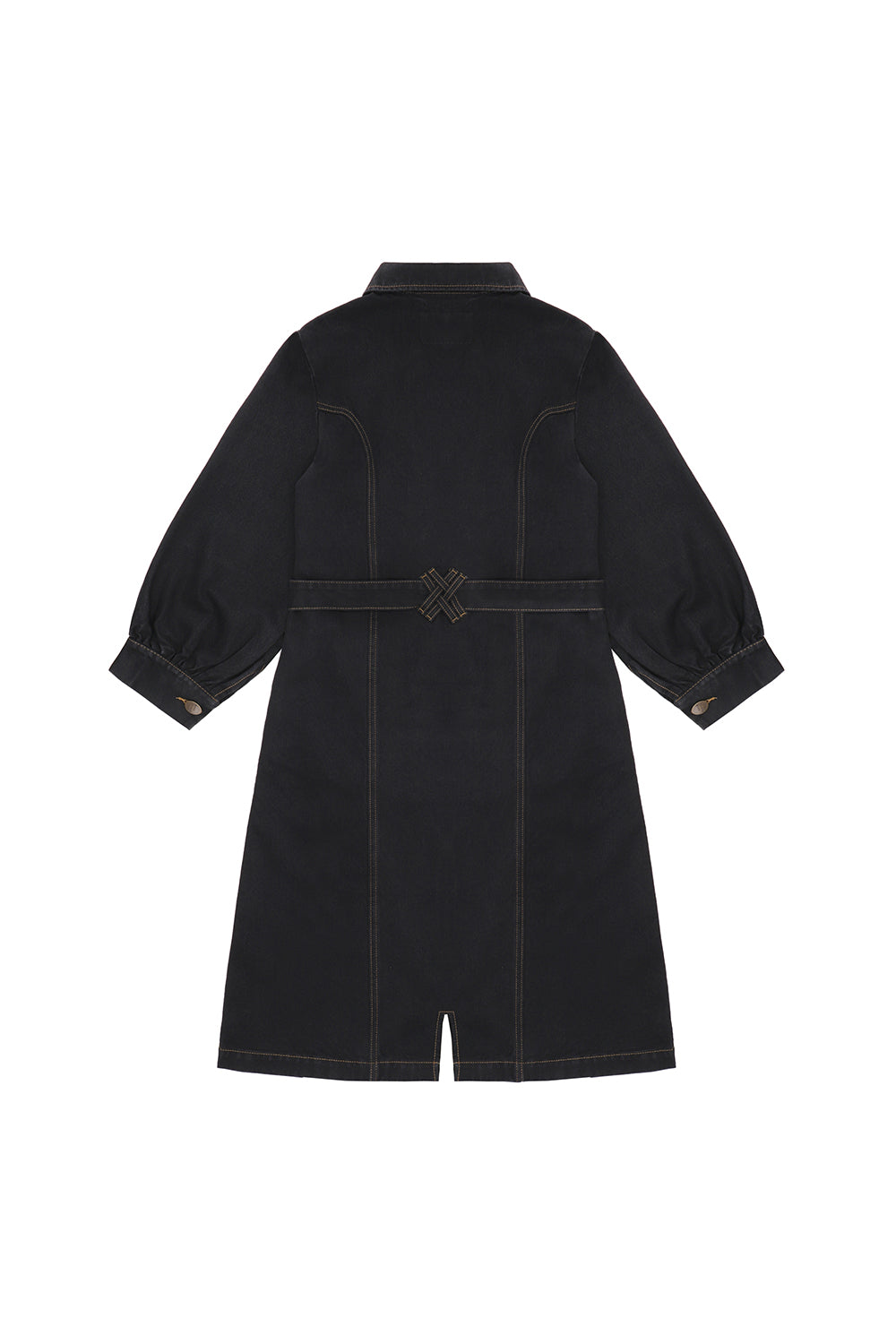 Willow Trench Coat in Black Denim - seventy + mochi