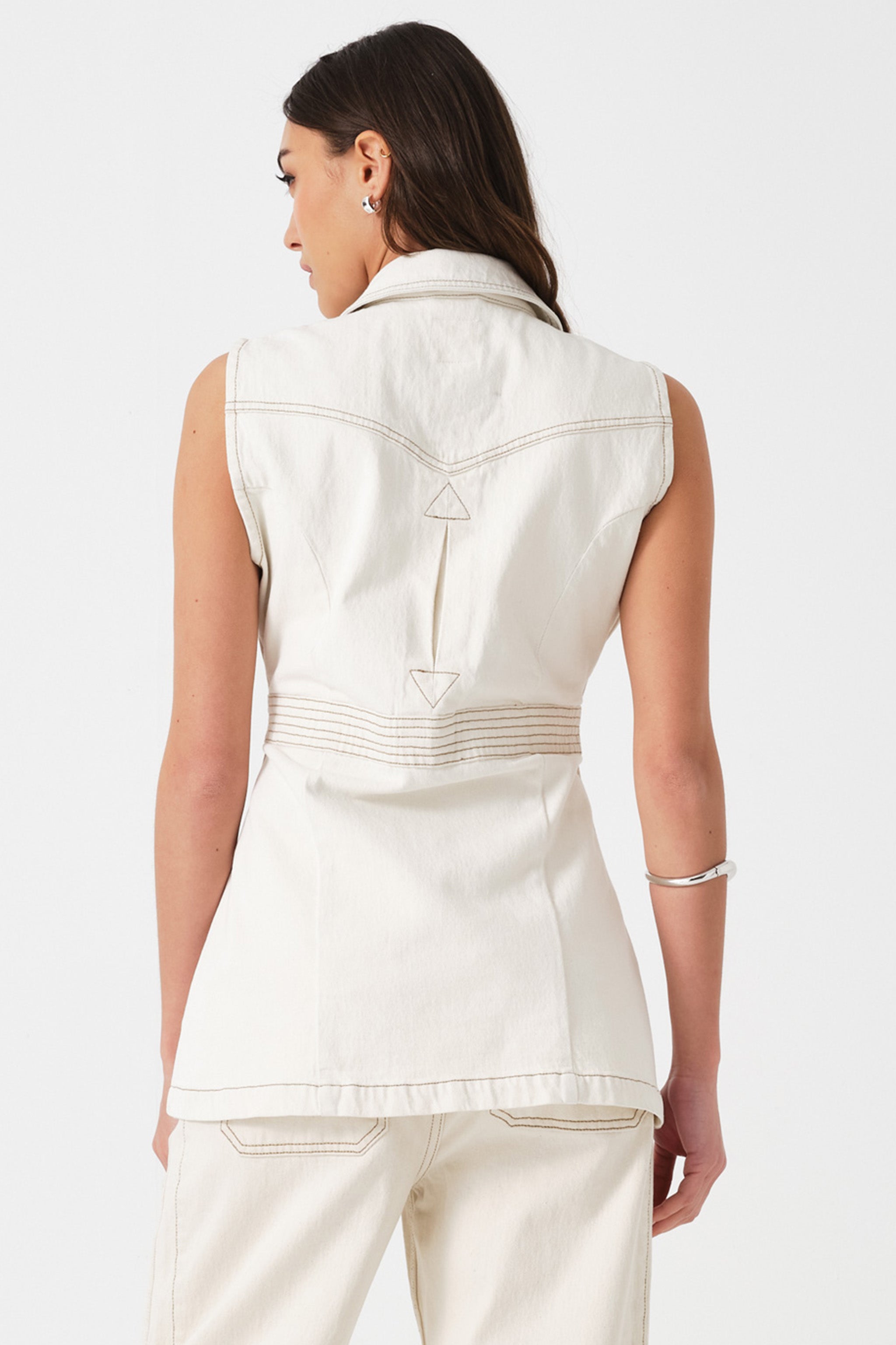 Ani Vest in Ecru