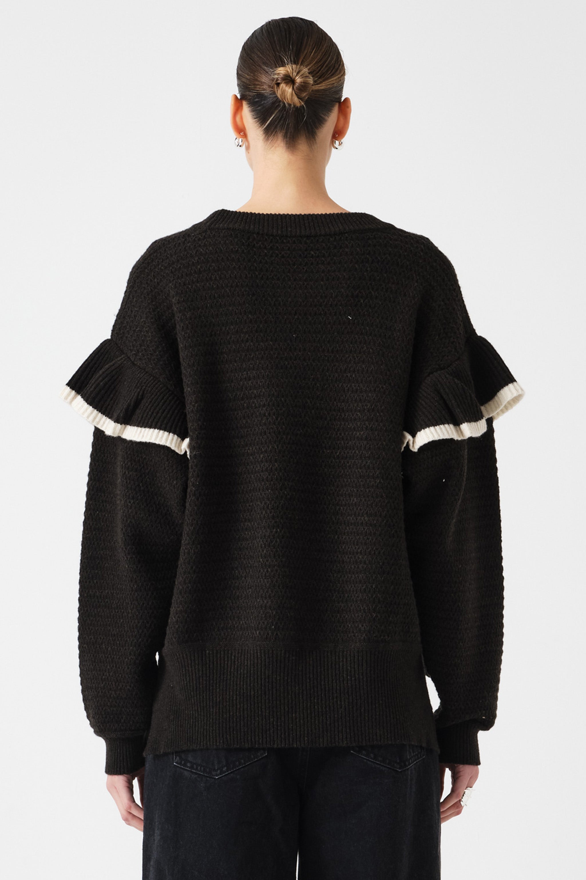 Aria Wool Sweater in Forest Green