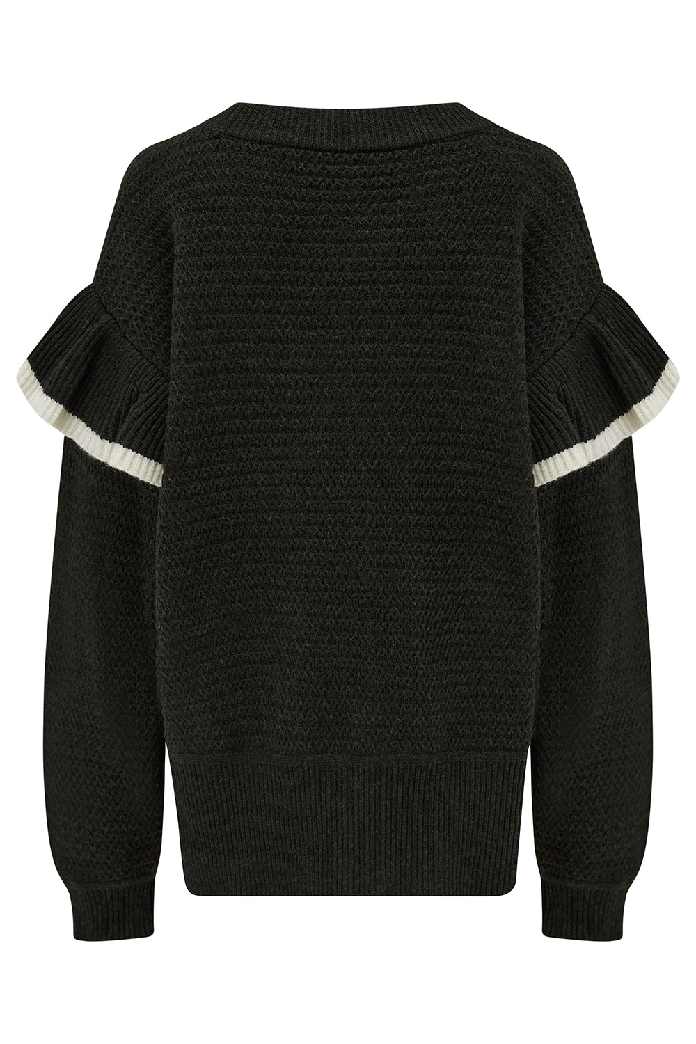 Aria Wool Sweater in Forest Green