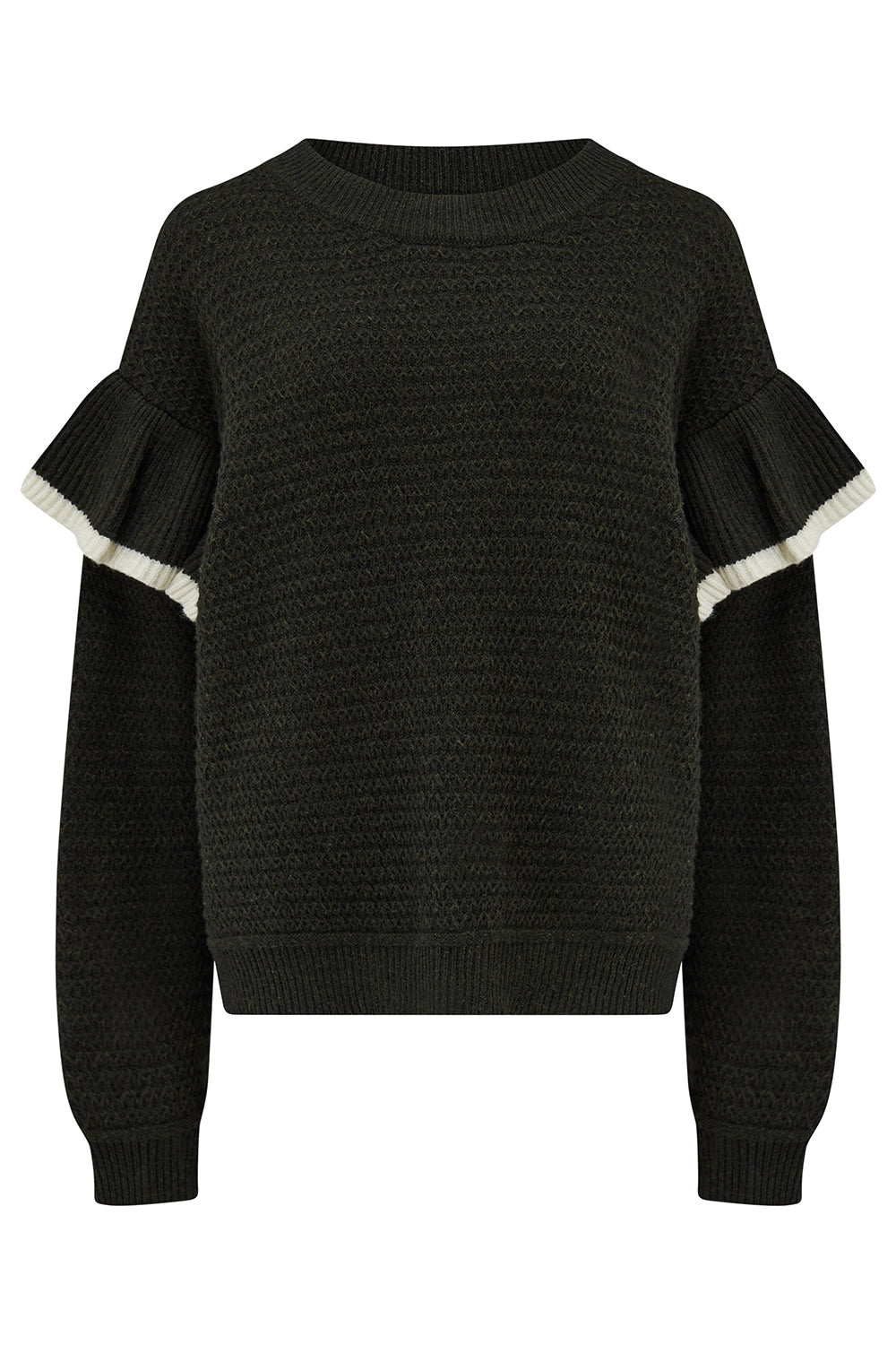 Aria Wool Sweater in Forest Green