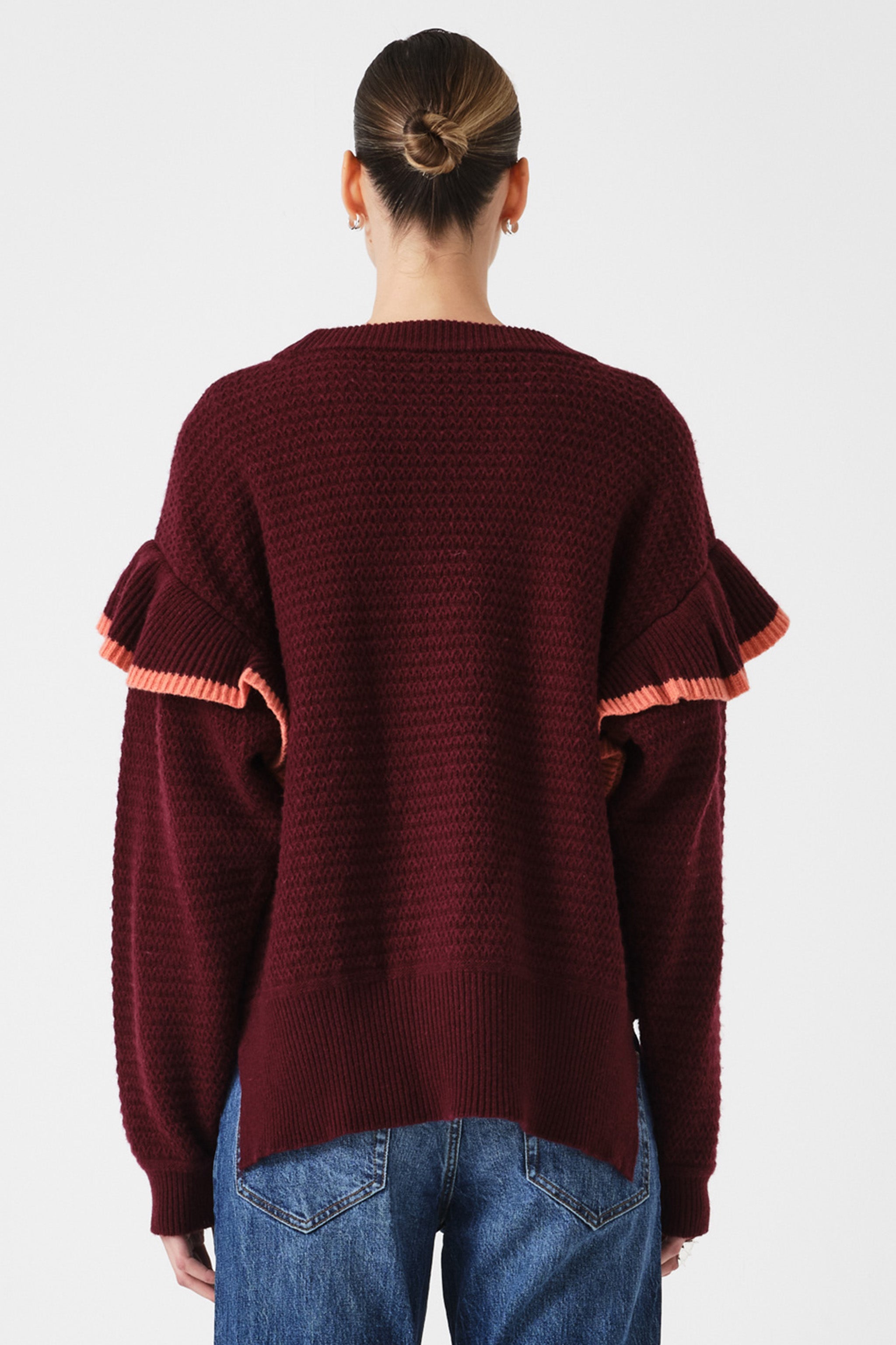 Aria Wool Sweater in Mulberry